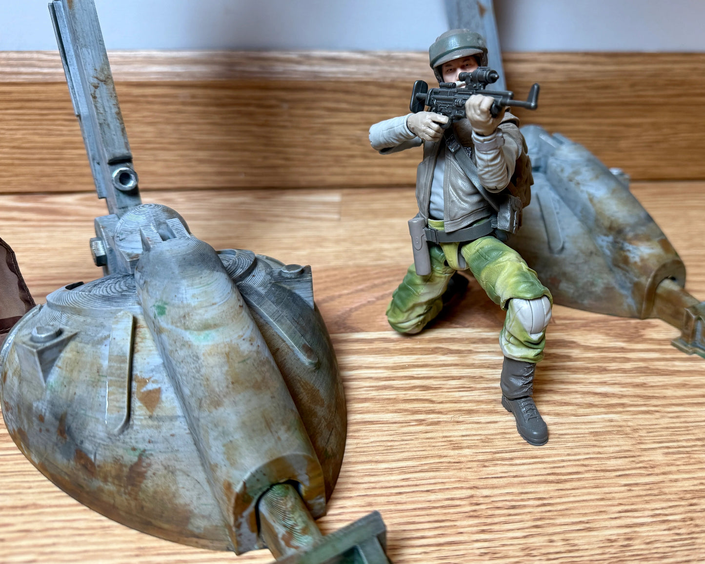 AT-ST 1/12 Scale for star wars the black series ground view with rebel trooper size comparison