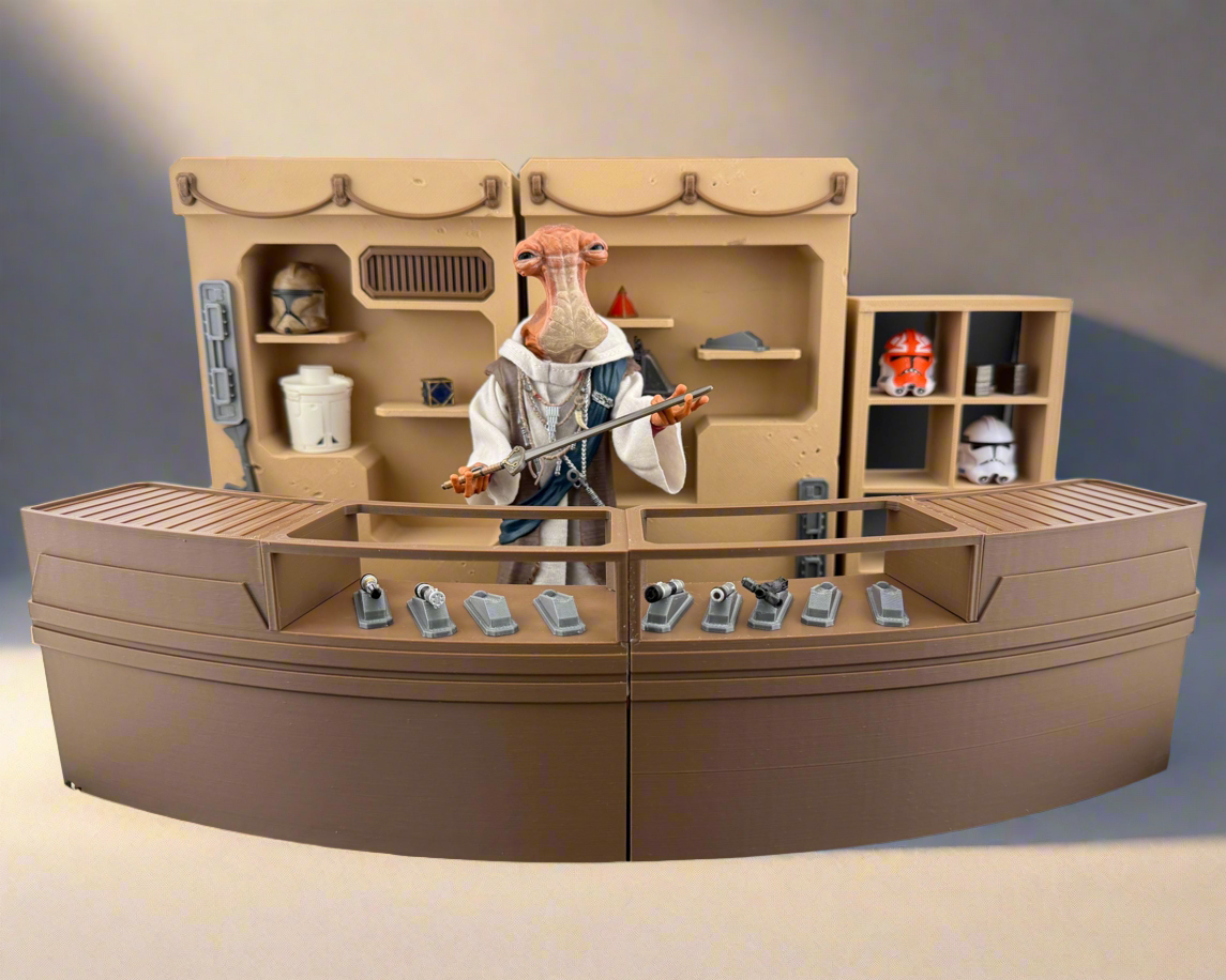 Dok-Ondar's Den of Antiquities Display for Star Wars The Black Series 3D Printed Figure Display Inspired by Galaxy’s Edge Toy Star Wars