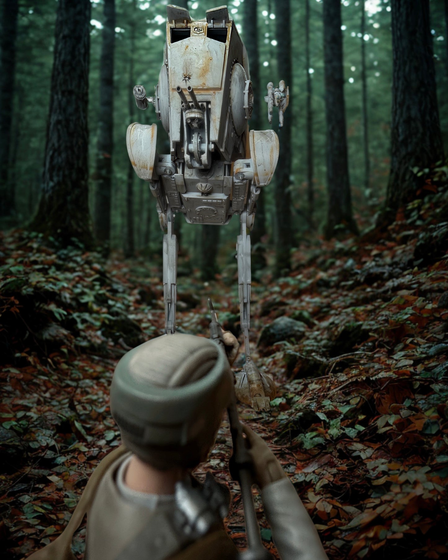 AT-ST 1/12 Scale for star wars the black series Endor battle 1st person view with figure