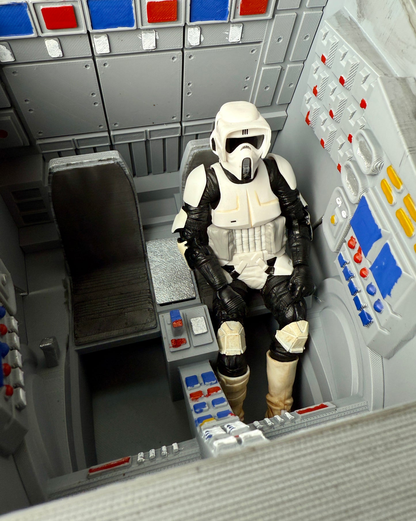 AT-ST 1/12 Scale for star wars the black series cockpit view with black series scout trooper figure