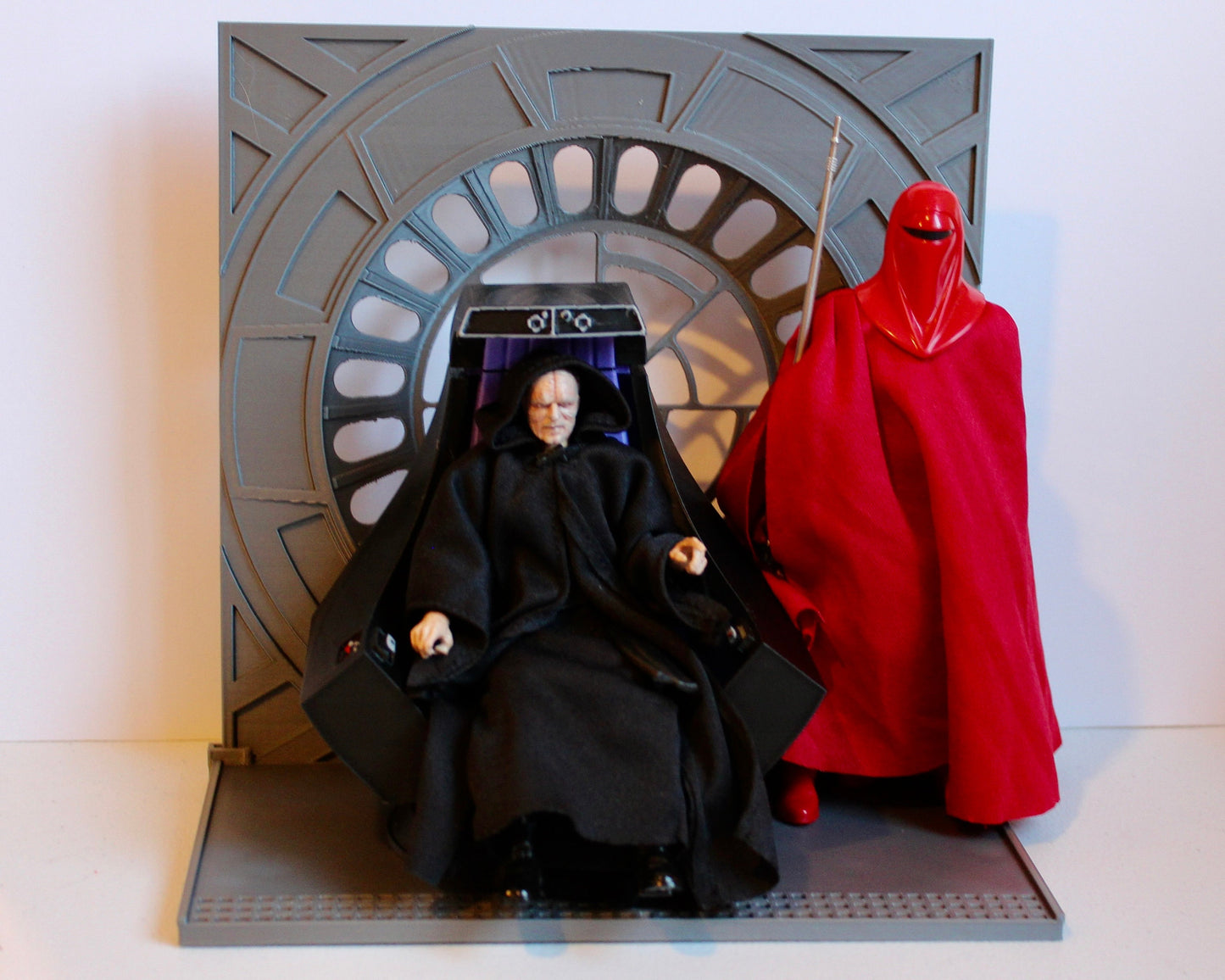 Emperor Palpatine Throne for Star Wars Black Series 1/12 Scale Hot Toys 1/6 Scale Vintage Collection 3.75” Death Star Throne Room Backdrop
