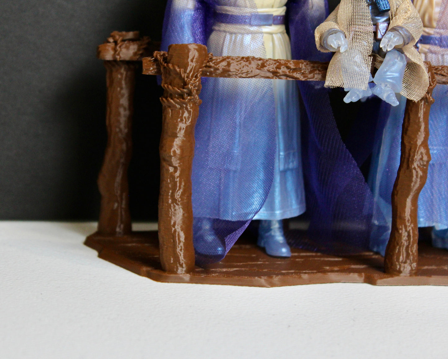 Force Ghost Bridge Diorama Stand for Star Wars Black Series, 3D Printed Endor Scene Display