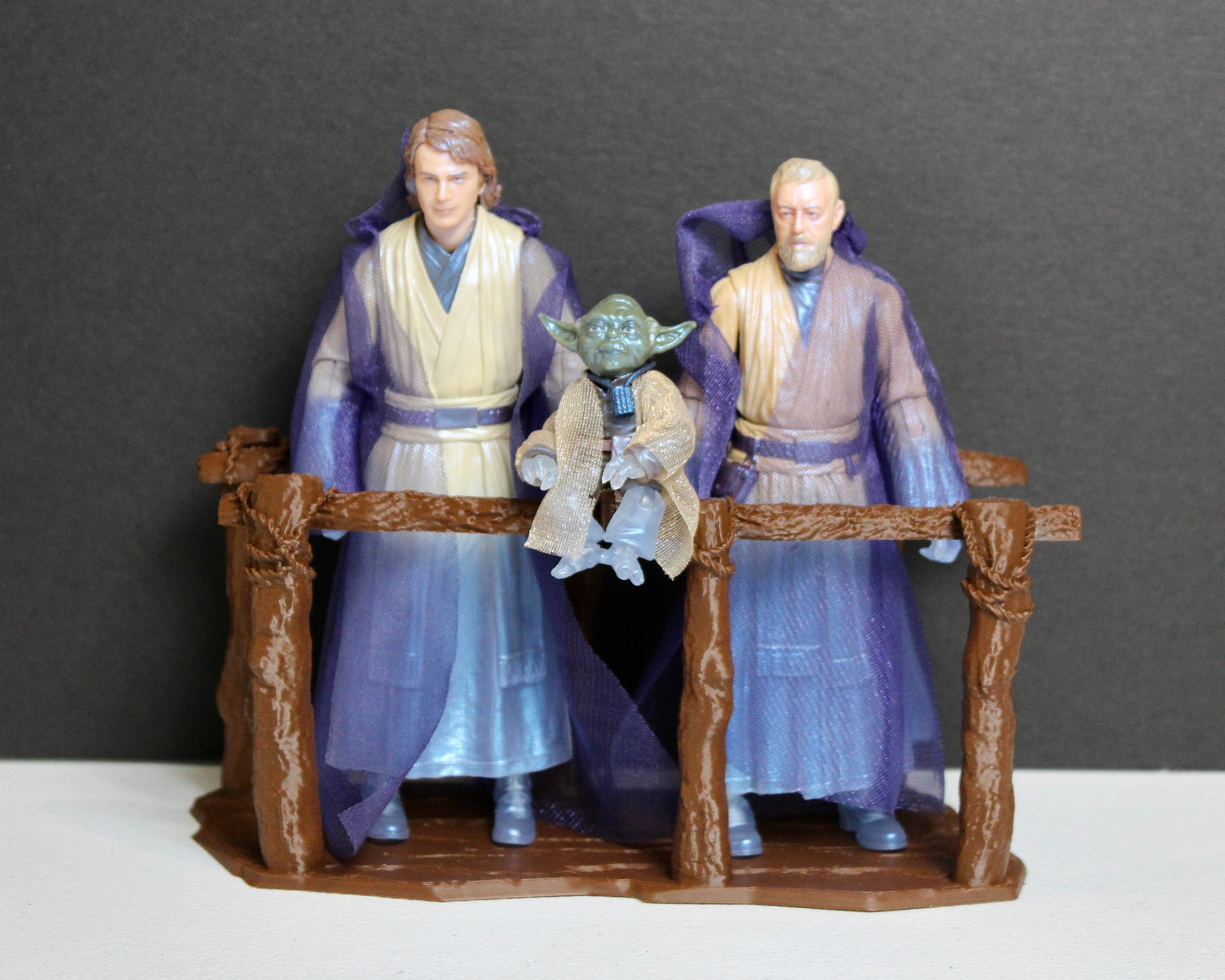 Force Ghost Bridge Diorama Stand for Star Wars Black Series, 3D Printed Endor Scene Display