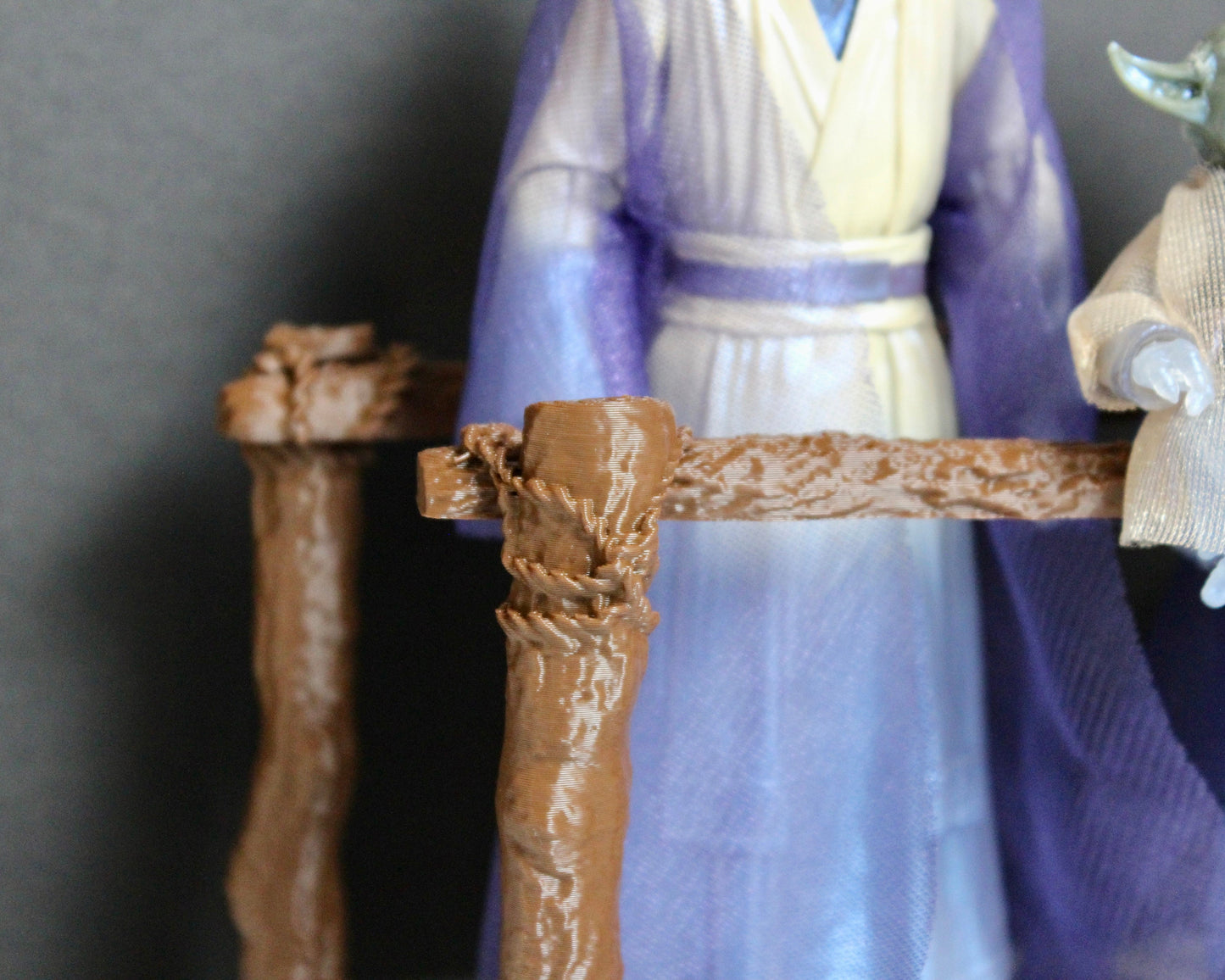 Force Ghost Bridge Diorama Stand for Star Wars Black Series, 3D Printed Endor Scene Display