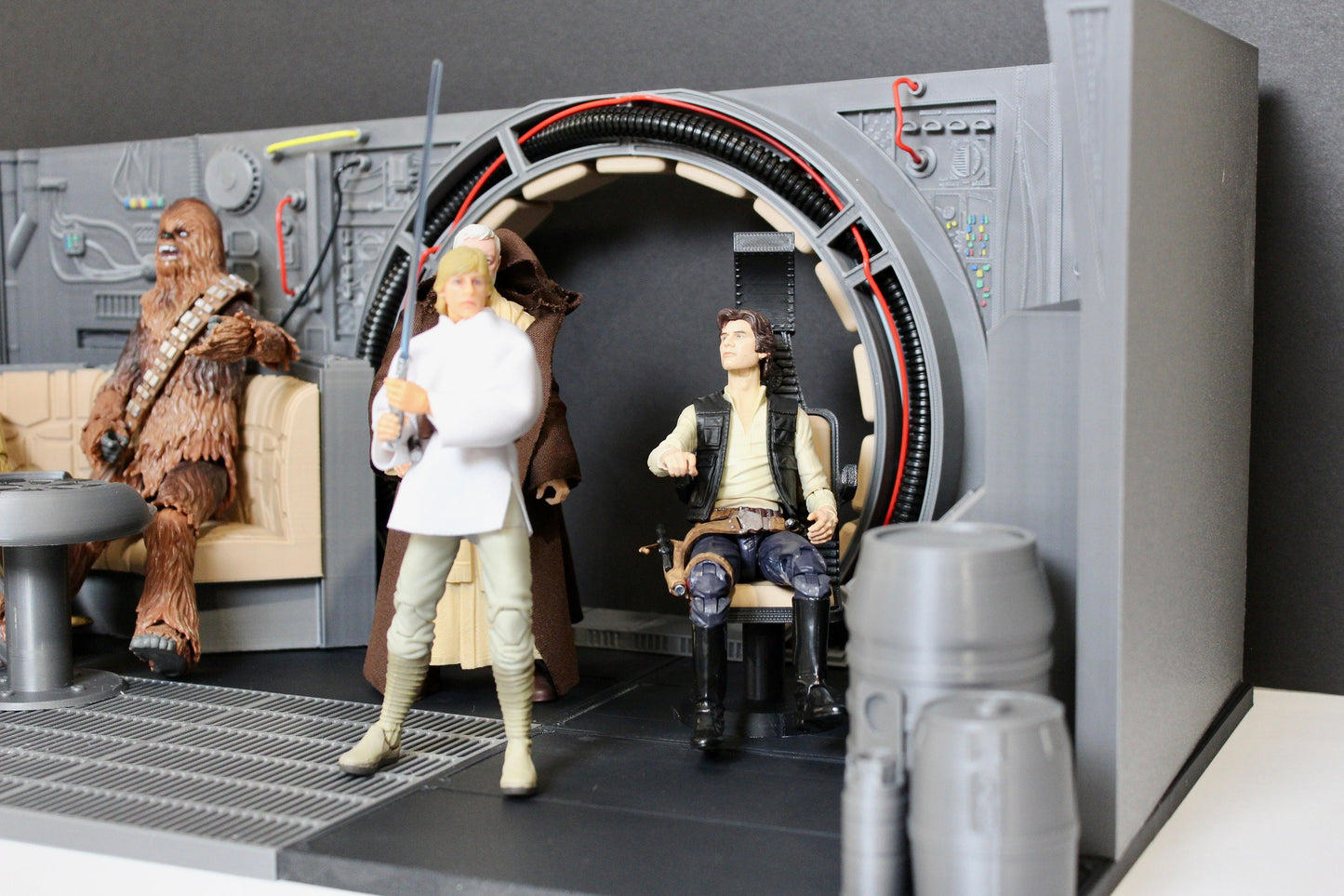 Millennium Falcon Interior Diorama Display for Star Wars The Black Series 1/12 6 Inch Scale Figures
