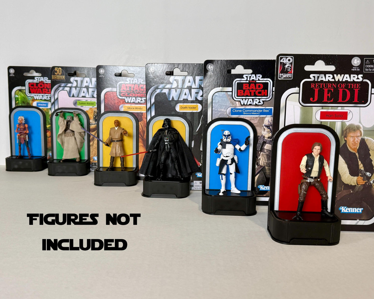 Cardback Keeper Stands for Star Wars The Vintage Collection 3.75" Figures Designed by Landspeeder Luke