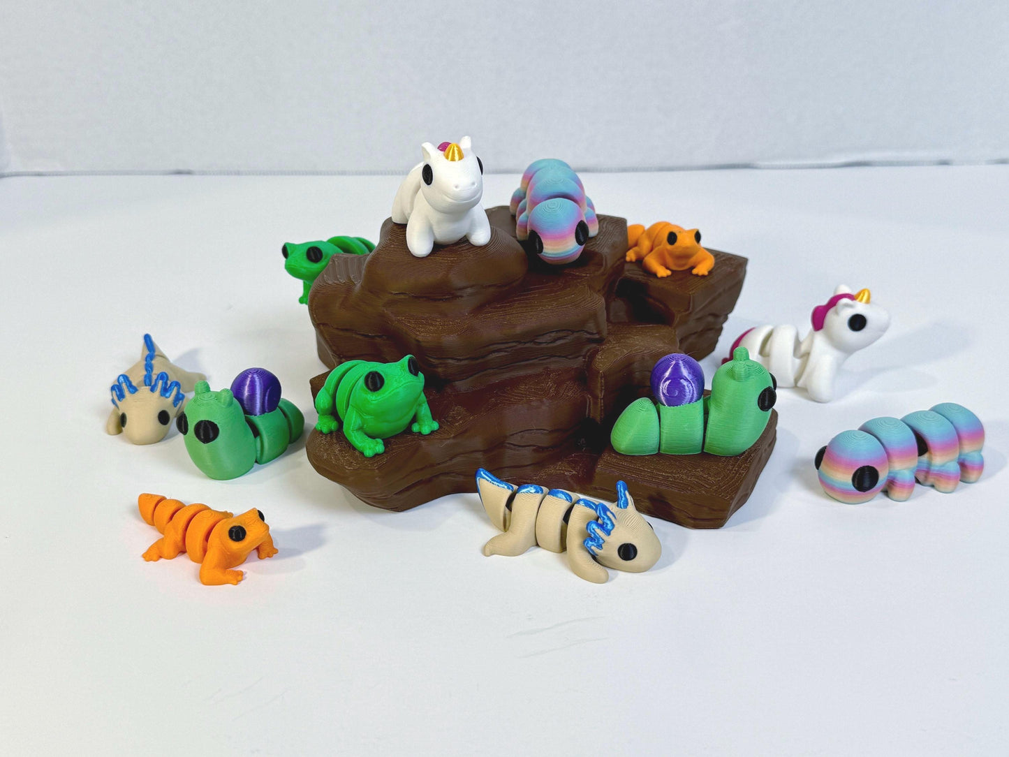 Forest Friends 6 Pack | ZOU3D | Flexi Articulated Sensory Fidgets | 3D Printed Toy | Baby Animals | Wiggle Toy | Stocking Stuffer Gift