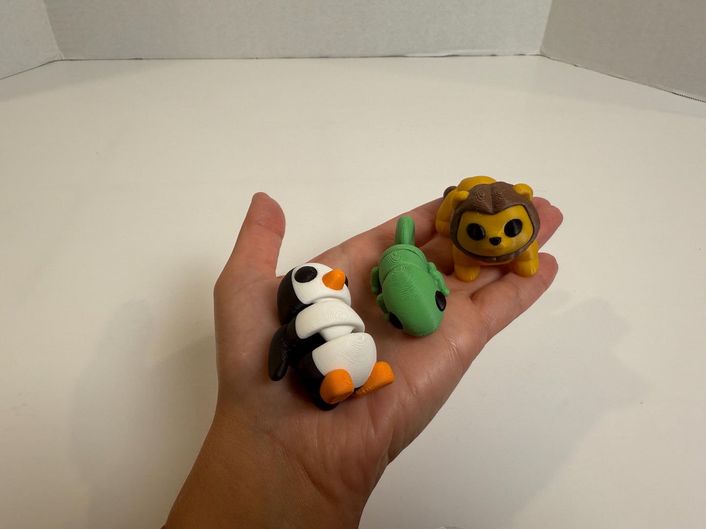 Zoo Animal 6 Pack #2 ZOU3D Flexi Articulated Sensory Fidget 3D Printed Animal Wiggle Stocking Stuffer Gift for Teacher Counselor Therapy Toy