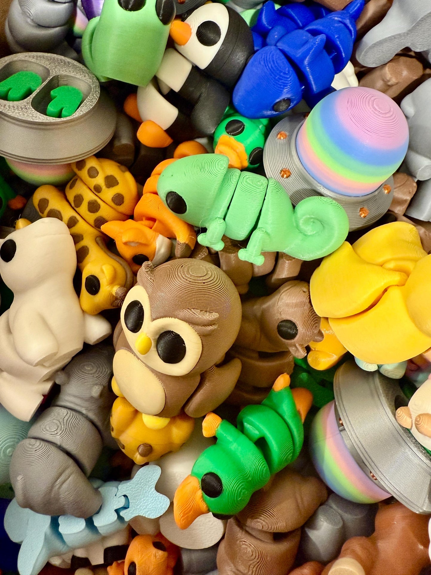 Fidget Friends Mystery 6 pack Zou 3D Animal | Flexi Articulated Sensory Fidgets | 3D Printed Fidget Toy | Baby Animals