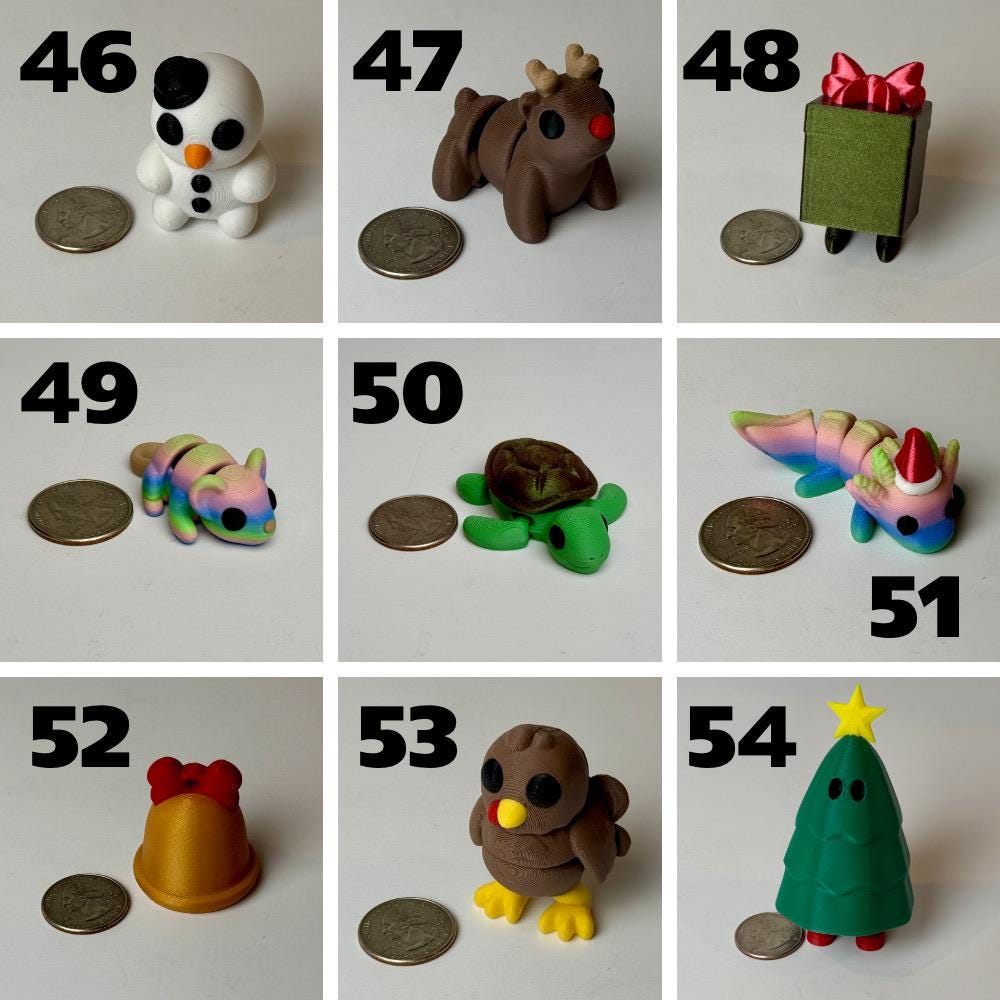 Desk Pet Fidget Pick Your Own Mini Animal – Durable 3D Printed Articulated Sensory Toy | Teacher Gift, Therapy Aid