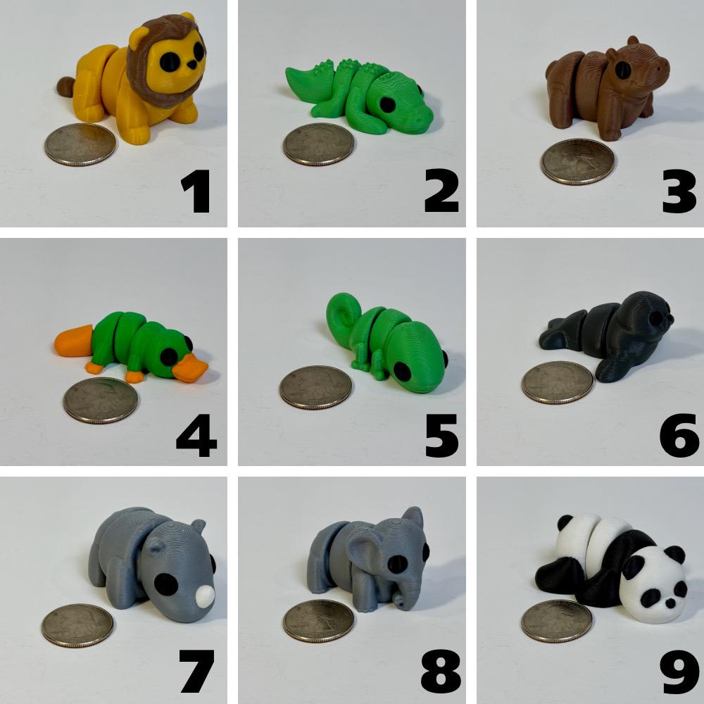 Desk Pet Fidget Pick Your Own Mini Animal – Durable 3D Printed Articulated Sensory Toy | Teacher Gift, Therapy Aid