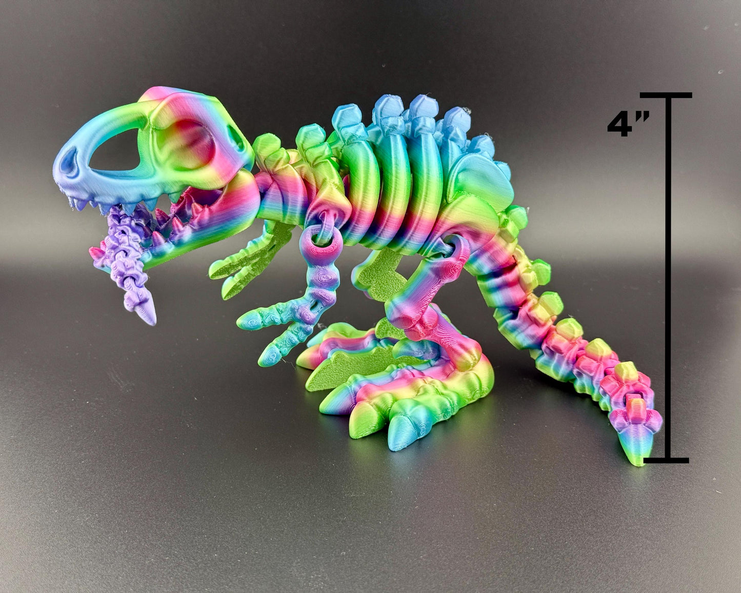 T-Rex Large Fidget Friend Flexi Articulated Sensory Fidget 3D Printed Animal Wiggle Stocking Stuffer Teacher Gift Tyrannosaurus Therapy Toy