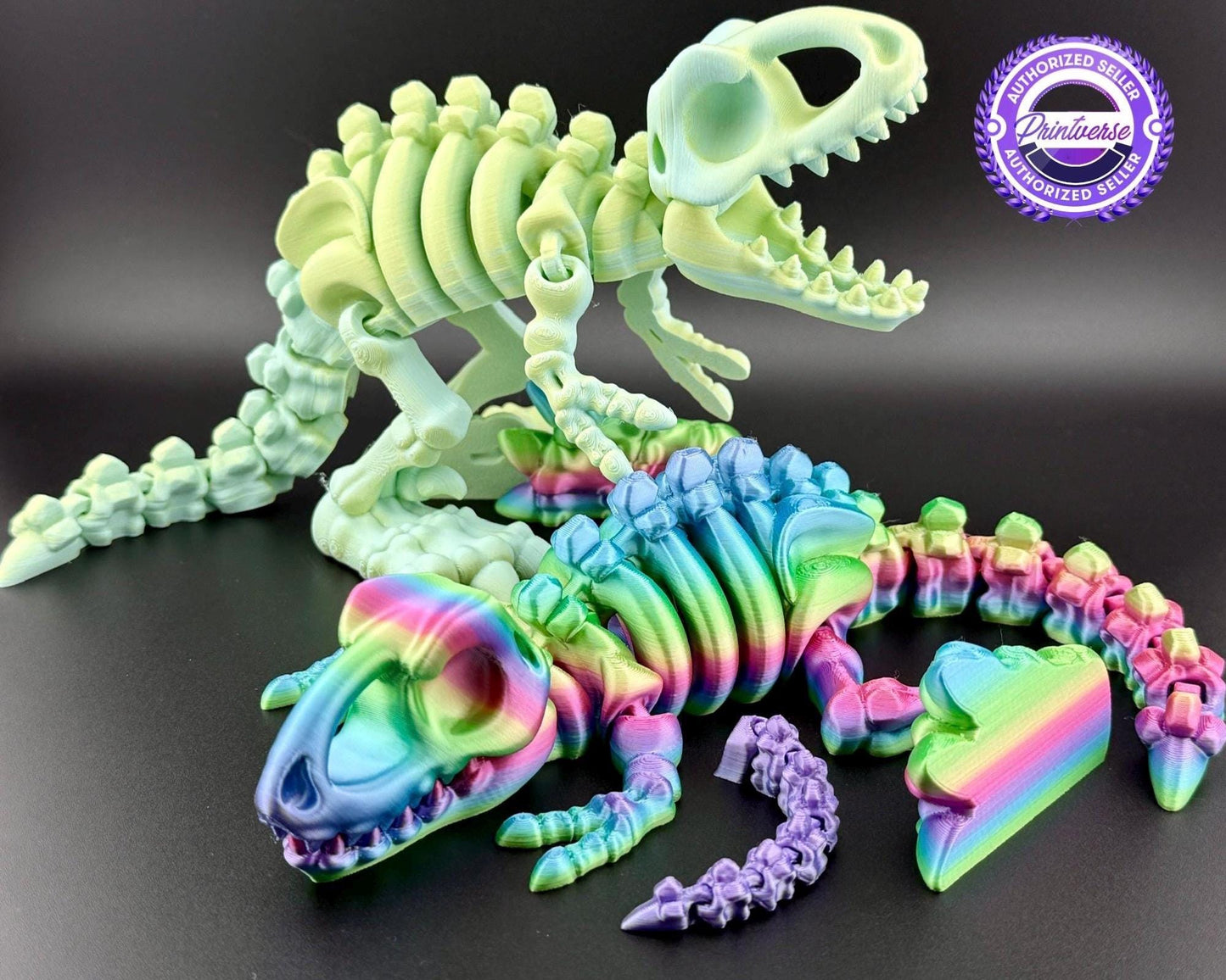 T-Rex Large Fidget Friend Flexi Articulated Sensory Fidget 3D Printed Animal Wiggle Stocking Stuffer Teacher Gift Tyrannosaurus Therapy Toy