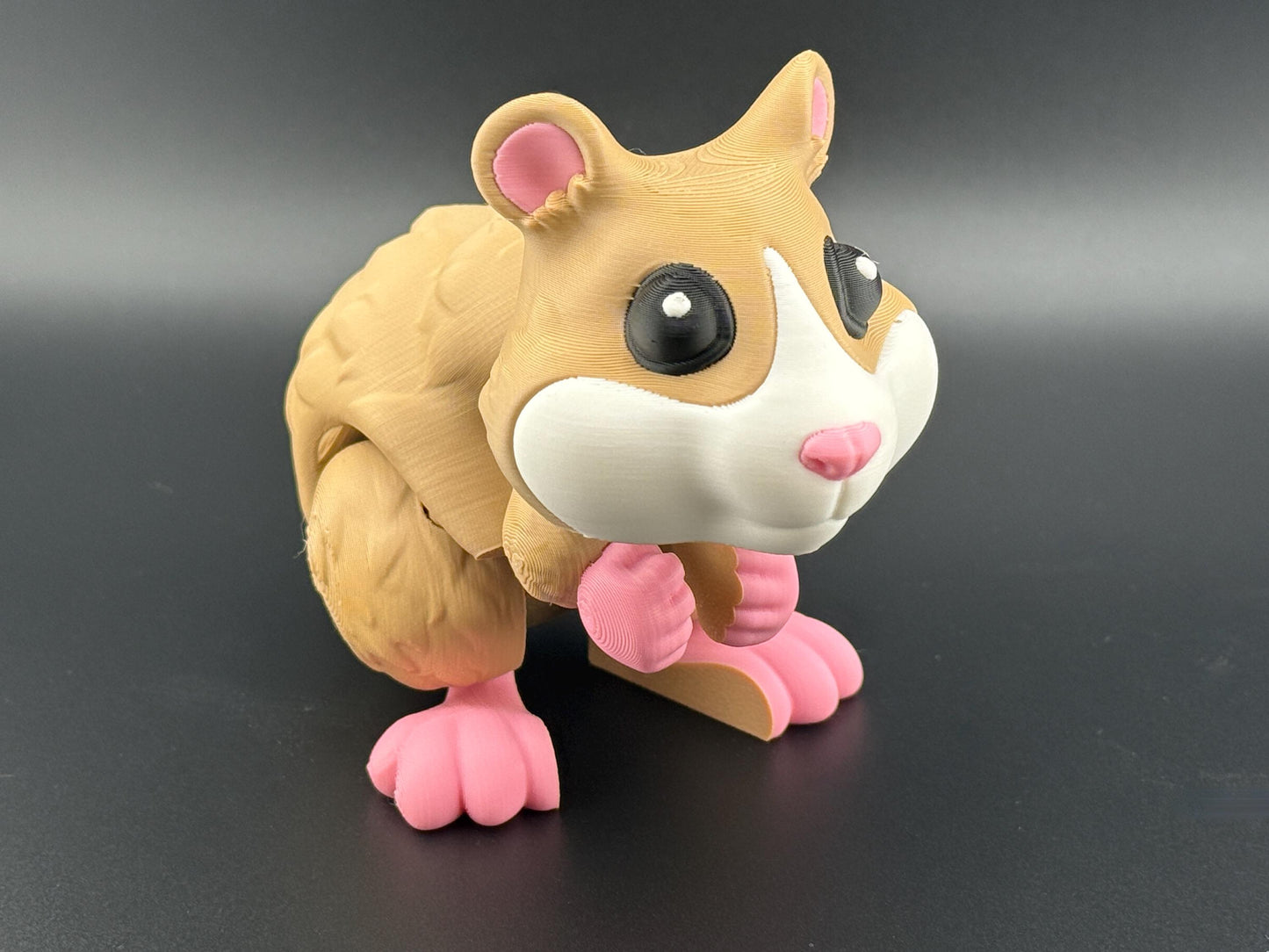 Hamster Fidget Friend Flexi Articulated Sensory Fidget 3D Printed Animal Wiggle Stocking Stuffer Gift for Teacher Cute Therapy Toy