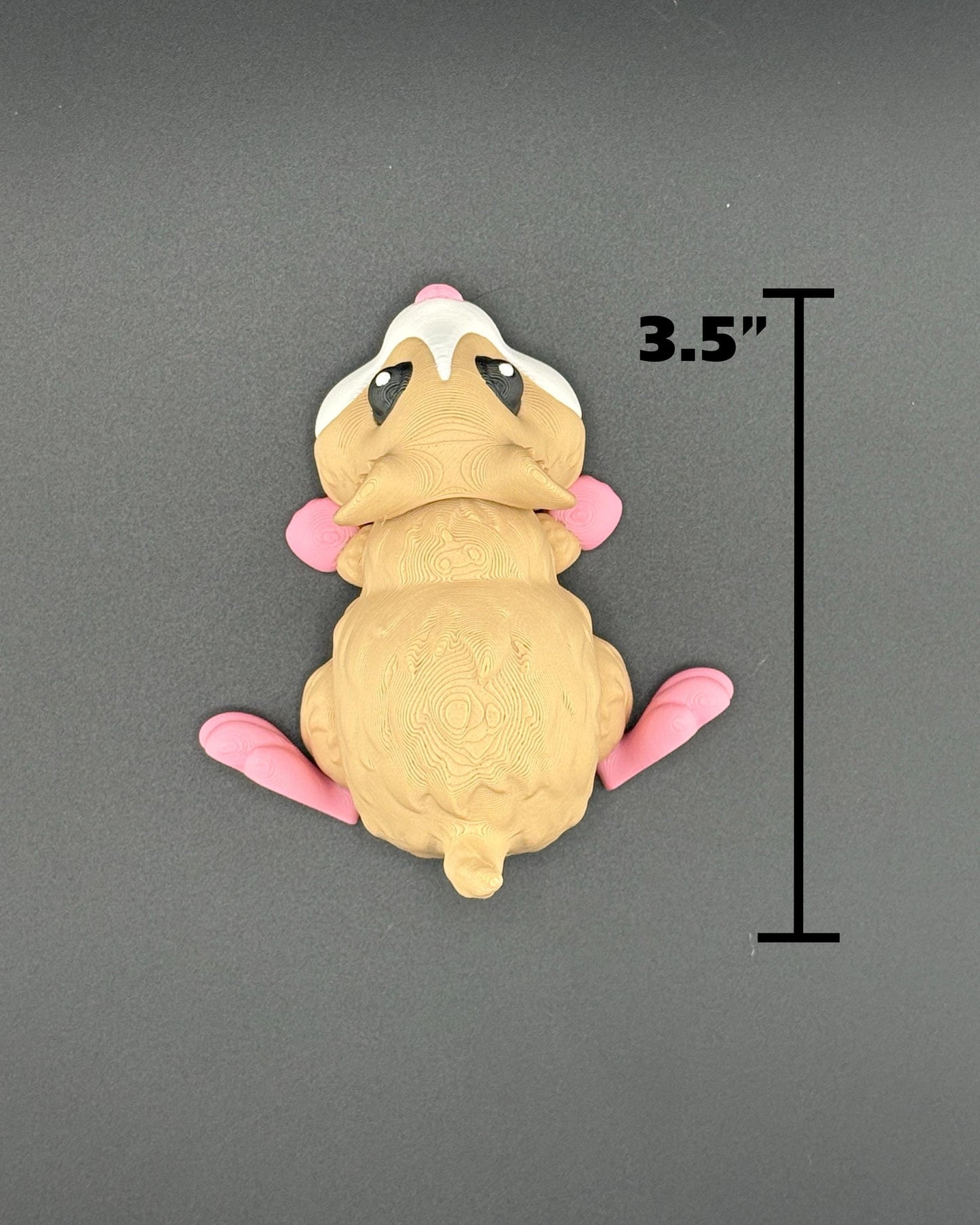 Hamster Fidget Friend Flexi Articulated Sensory Fidget 3D Printed Animal Wiggle Stocking Stuffer Gift for Teacher Cute Therapy Toy