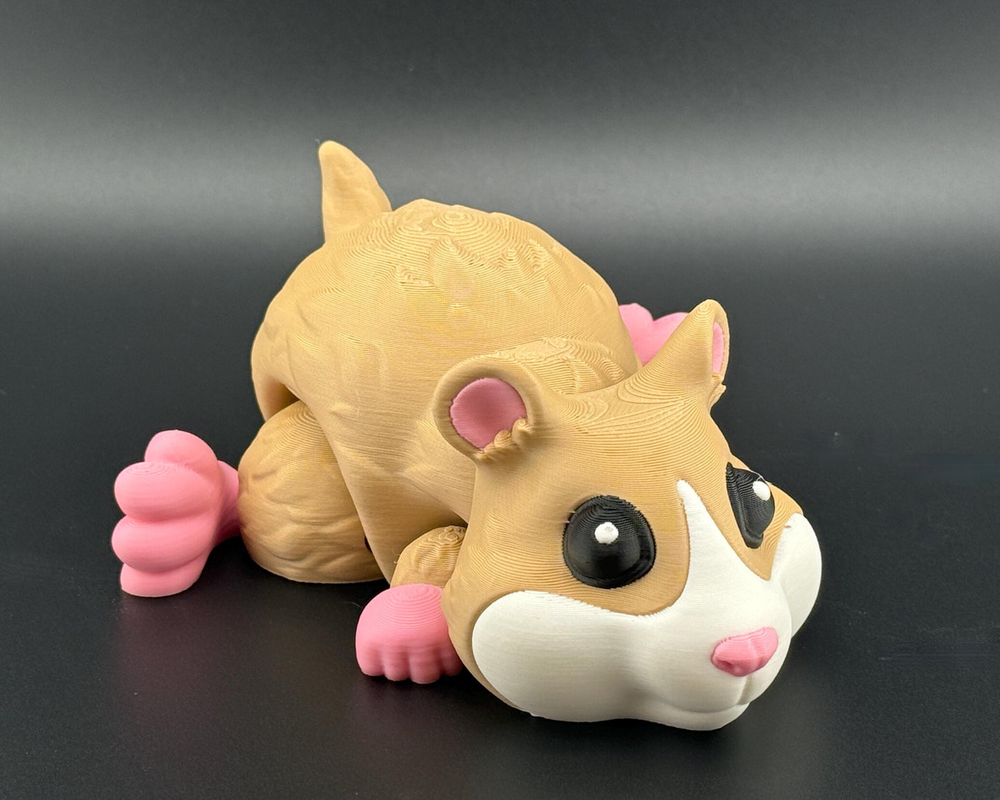 Hamster Fidget Friend Flexi Articulated Sensory Fidget 3D Printed Animal Wiggle Stocking Stuffer Gift for Teacher Cute Therapy Toy