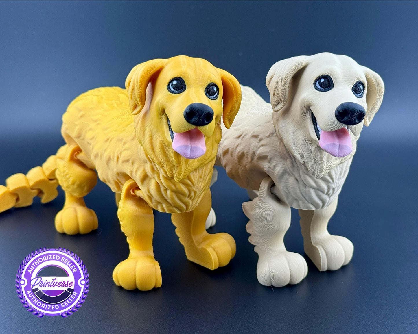 Golden Retriever Fidget Friend Printverse Flexi Articulated Sensory Fidget 3D Printed Animal Wiggle for Teacher Cute Therapy Toy