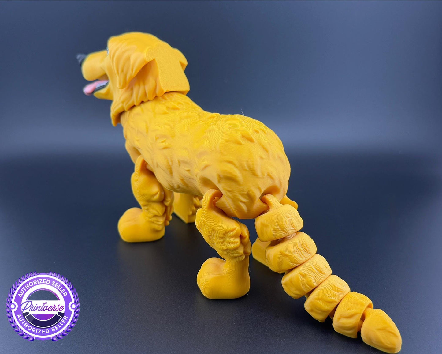Golden Retriever Fidget Friend Printverse Flexi Articulated Sensory Fidget 3D Printed Animal Wiggle for Teacher Cute Therapy Toy