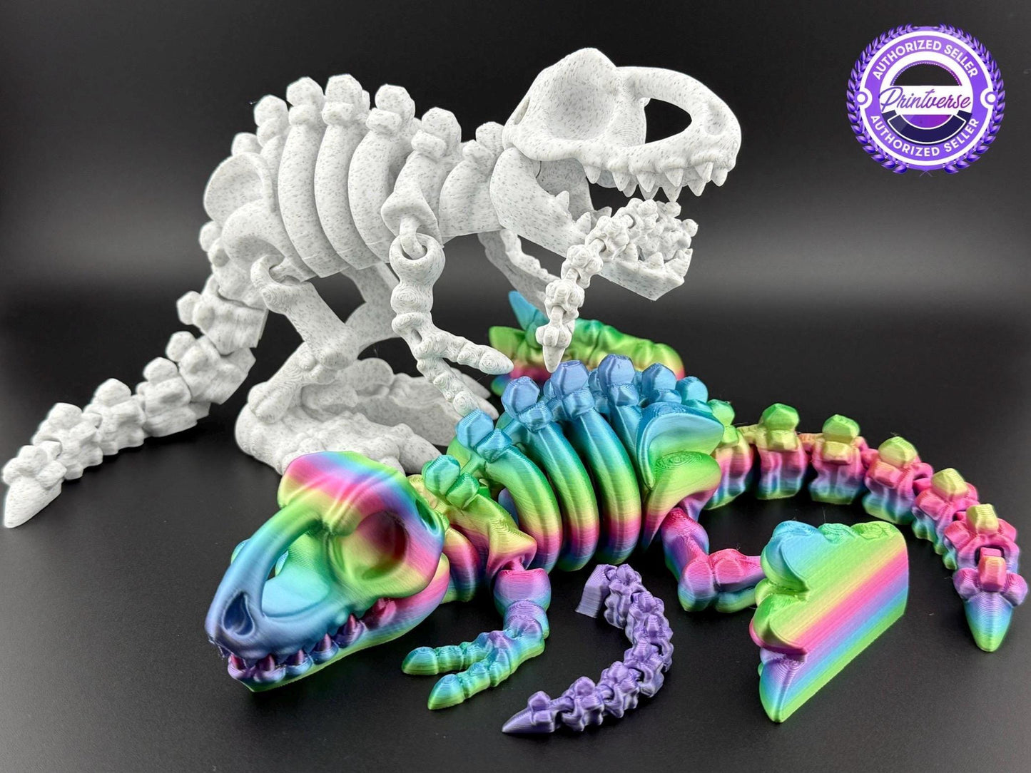 T-Rex Large Fidget Friend Flexi Articulated Sensory Fidget 3D Printed Animal Wiggle Stocking Stuffer Teacher Gift Tyrannosaurus Therapy Toy