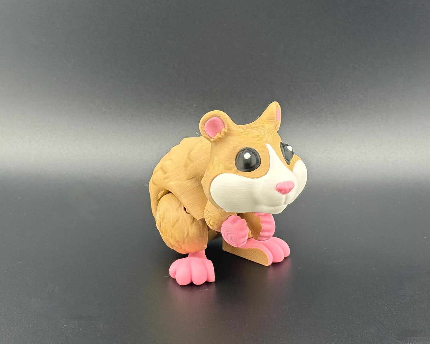 Hamster Fidget Friend Flexi Articulated Sensory Fidget 3D Printed Animal Wiggle Stocking Stuffer Gift for Teacher Cute Therapy Toy