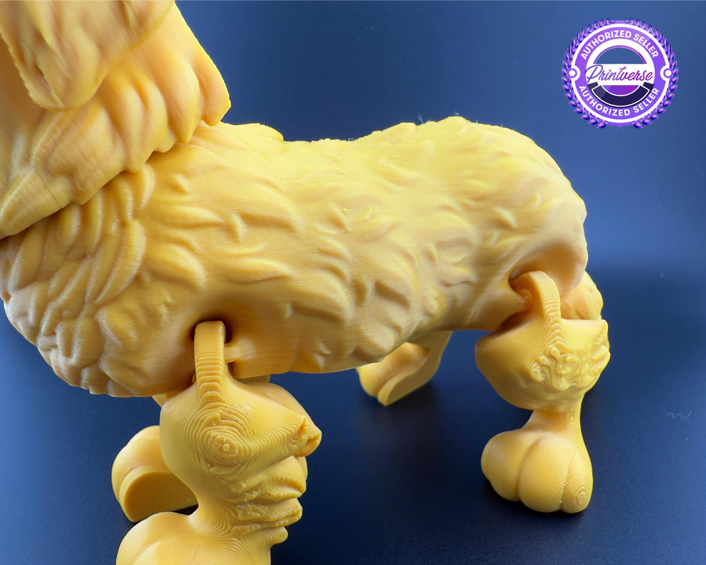 Golden Retriever Fidget Friend Printverse Flexi Articulated Sensory Fidget 3D Printed Animal Wiggle for Teacher Cute Therapy Toy