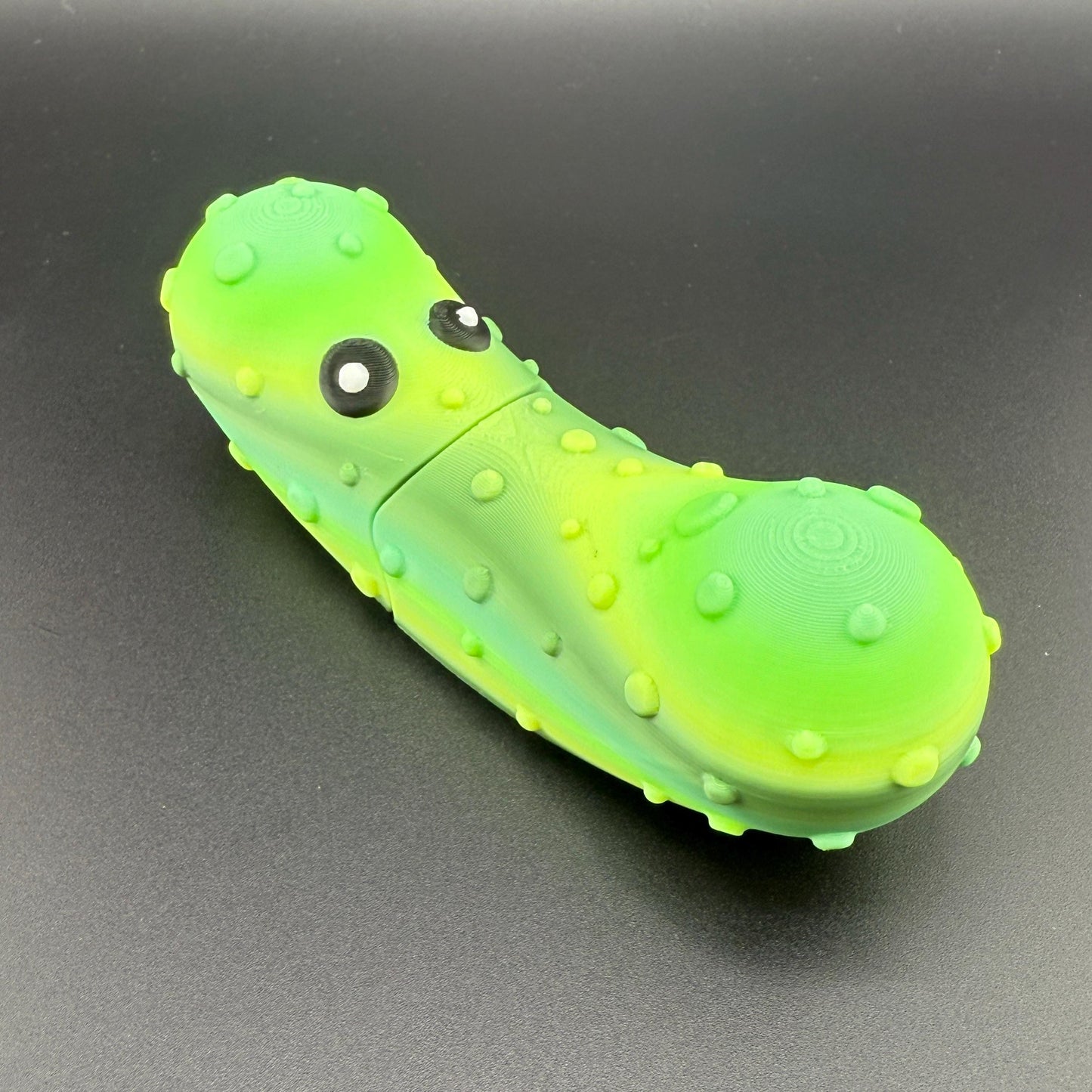 Large Tickles the Pickle 3D Printed Articulating Pickle Fidget, Single or 2 pack