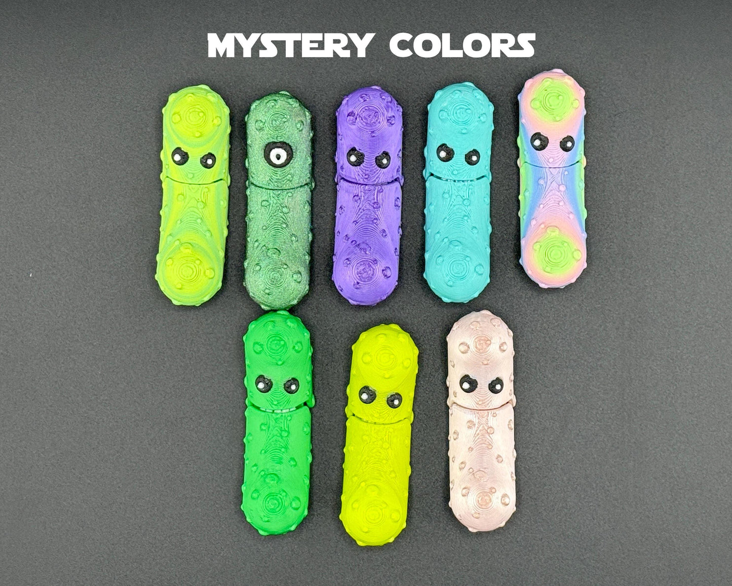 Pickle Mystery Jar 10 Pack, Tickles the Pickle 3D Printed Articulating Fidget Toy, Fun Pickle Jar Surprise Unique 3D Printed Gift Bundle