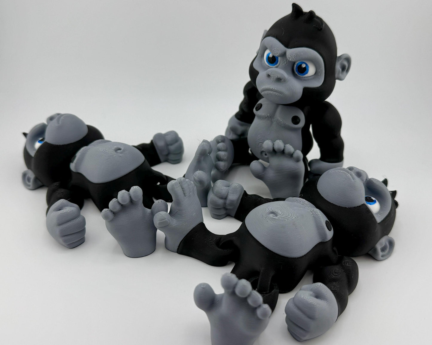 Large Gorilla Fidget Friend Printverse Flexi Articulated Sensory Fidget 3D Printed Animal Wiggle for Teacher Cute Therapy Toy