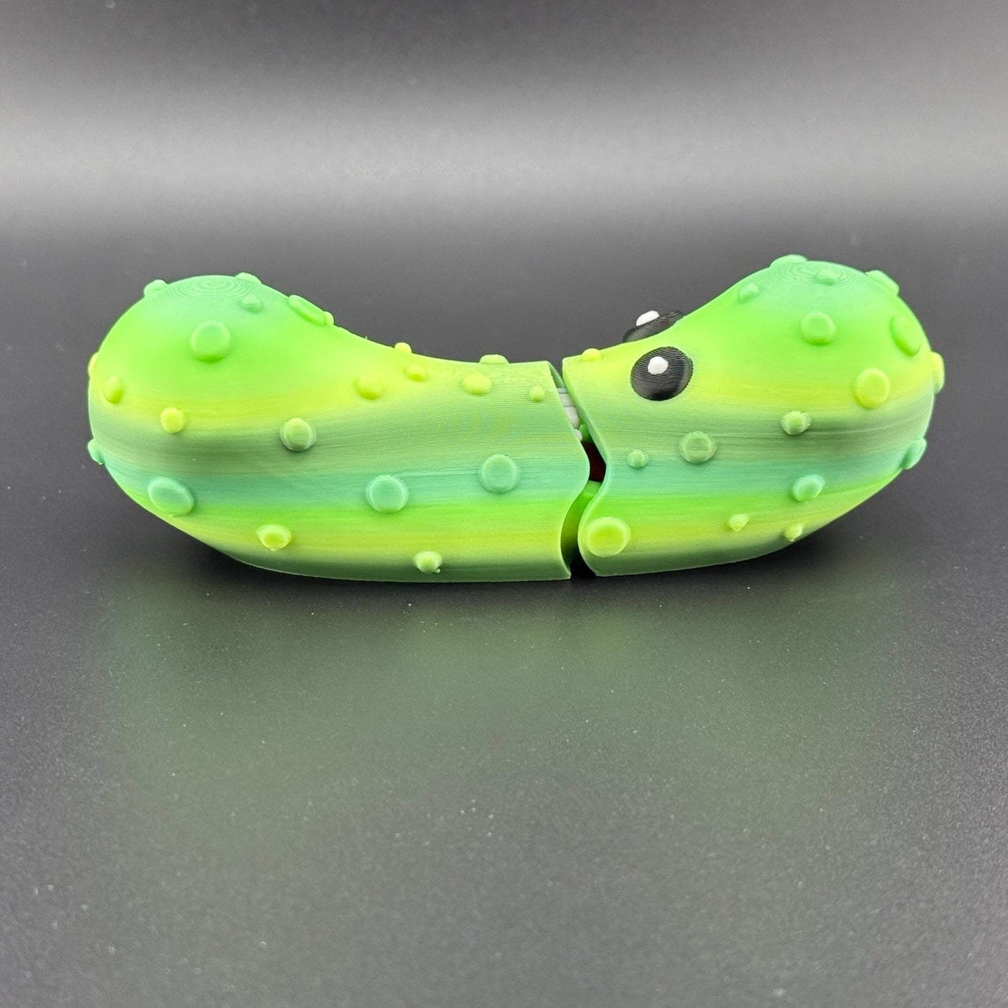 Large Tickles the Pickle 3D Printed Articulating Pickle Fidget, Single or 2 pack