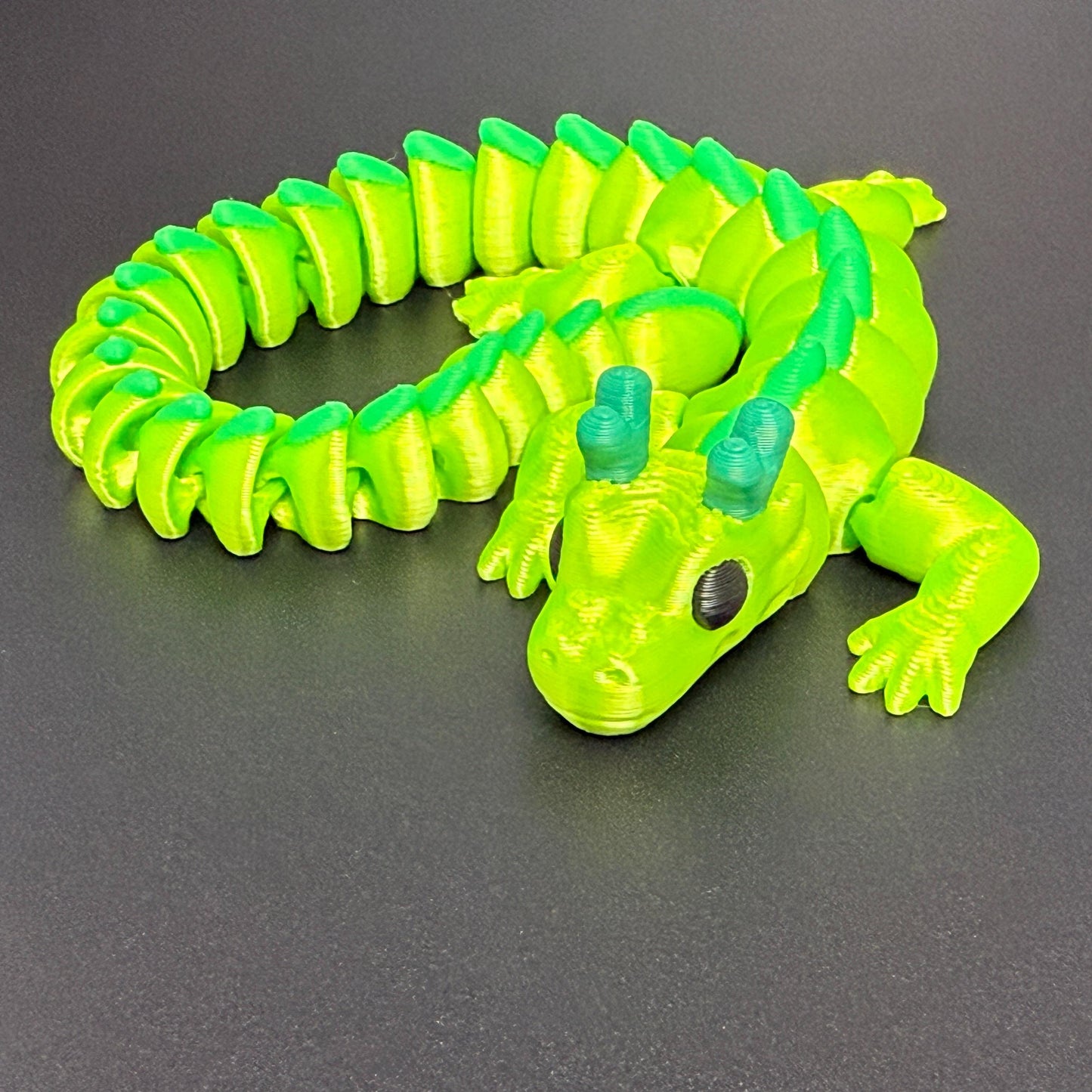 Lucky Dragon Fidget Friend ZOU3D Flexi Articulated Sensory Fidget St. Patrick's Day 3D Printed Animal Gift for Teacher Cute Therapy Toy