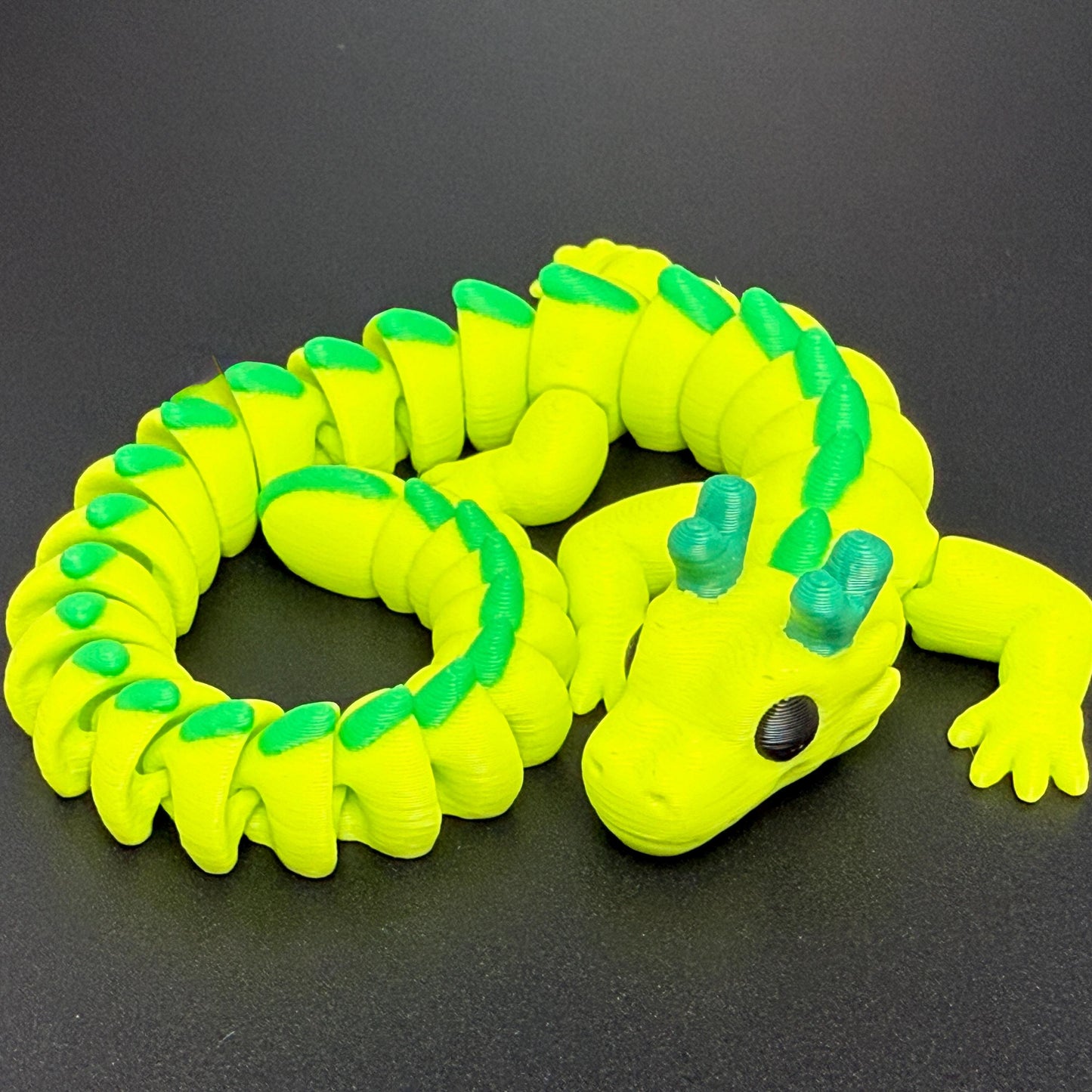 Lucky Dragon Fidget Friend ZOU3D Flexi Articulated Sensory Fidget St. Patrick's Day 3D Printed Animal Gift for Teacher Cute Therapy Toy