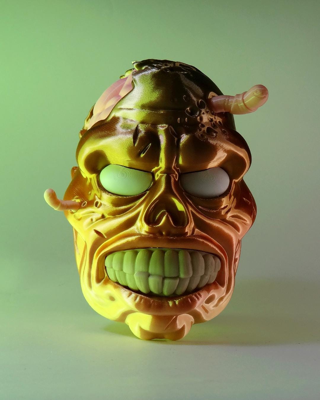 Zombie Skull Headphone Holder 3D Printed Stand