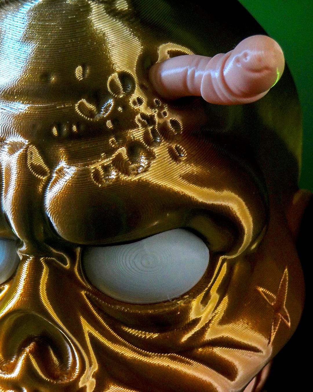 Zombie Skull Headphone Holder 3D Printed Stand