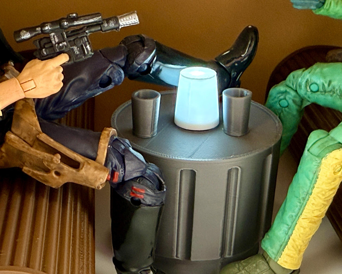 Mos Eisley Cantina Alcove With LED Lamp for Star Wars Black Series 1/12 Scale Figures 3D Printed Diorama Display Design by Landspeeder Luke