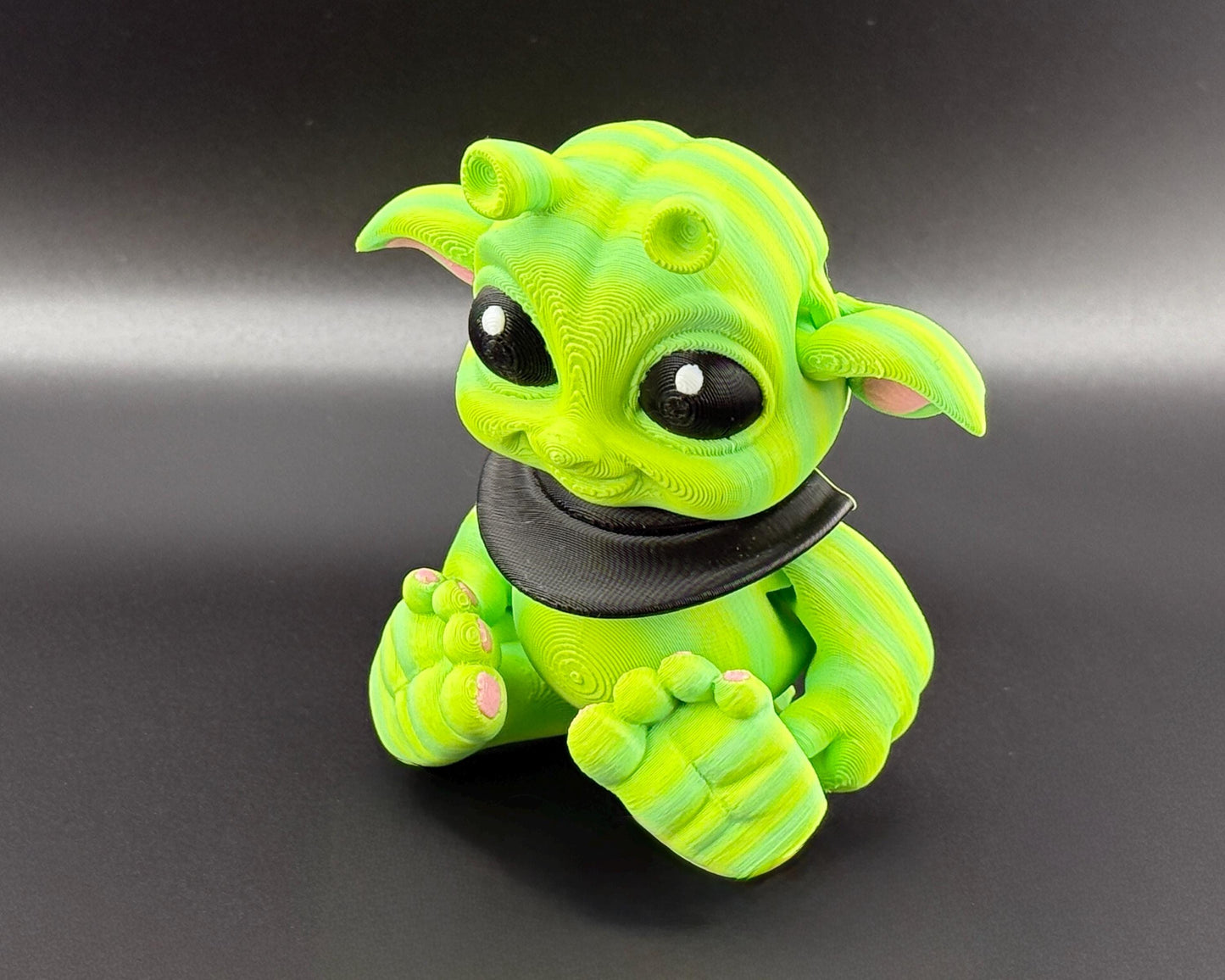 Baby Alien Fidget Friend | Large 3D Printed Articulating Flexi Alien Figure | Printverse Cute Alien | Baby Alien Gift | Stress Relief Toy