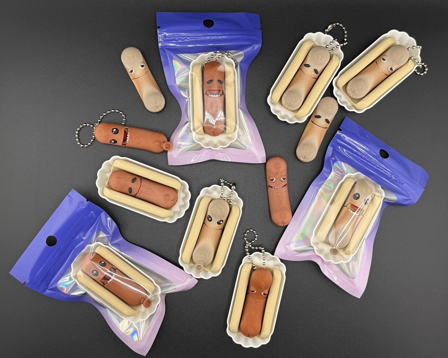 Lil Franky & The Mystery Meats Articulated Hot Dog | Magnetic Fidget | Keychain Version Available
