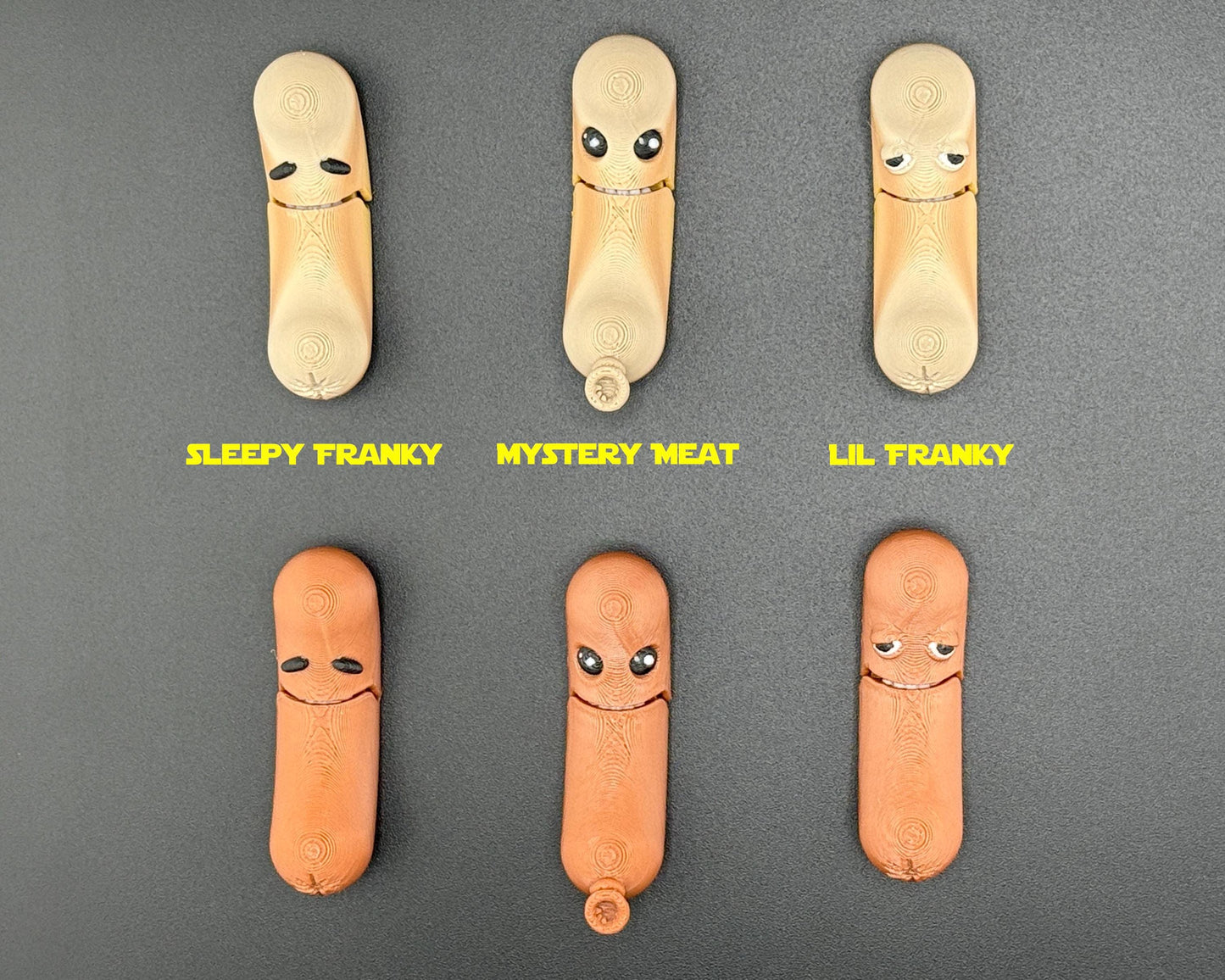 Lil Franky & The Mystery Meats Articulated Hot Dog | Magnetic Fidget | Keychain Version Available