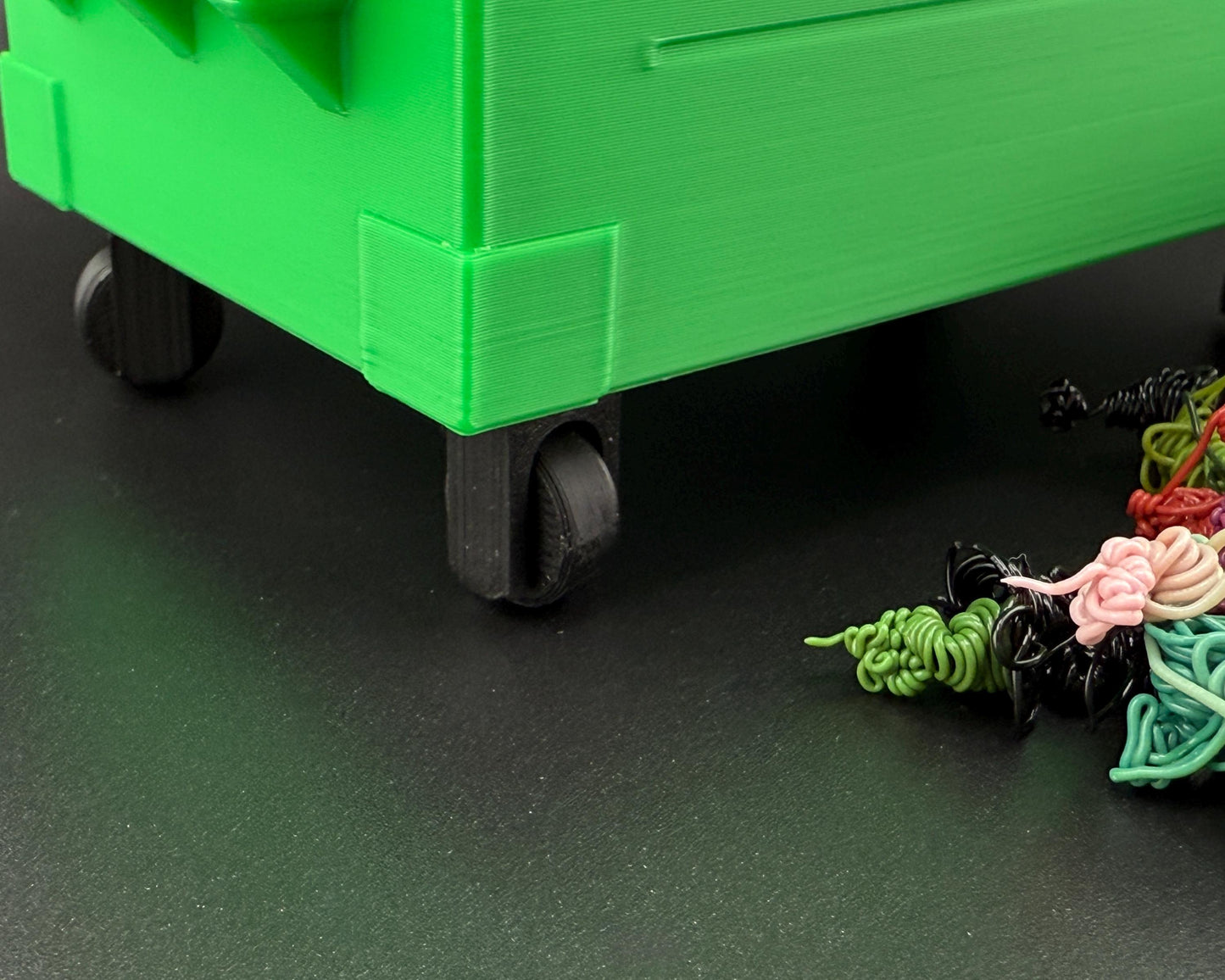 Trash Panda Dumpster Fidget Set | 3D Printed Articulated Raccoon and Opossum | Desktop Dumpster Fire Pen Holder | Unique Desk Decor