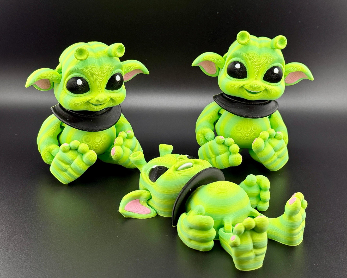 Baby Alien Fidget Friend | Large 3D Printed Articulating Flexi Alien Figure | Printverse Cute Alien | Baby Alien Gift | Stress Relief Toy