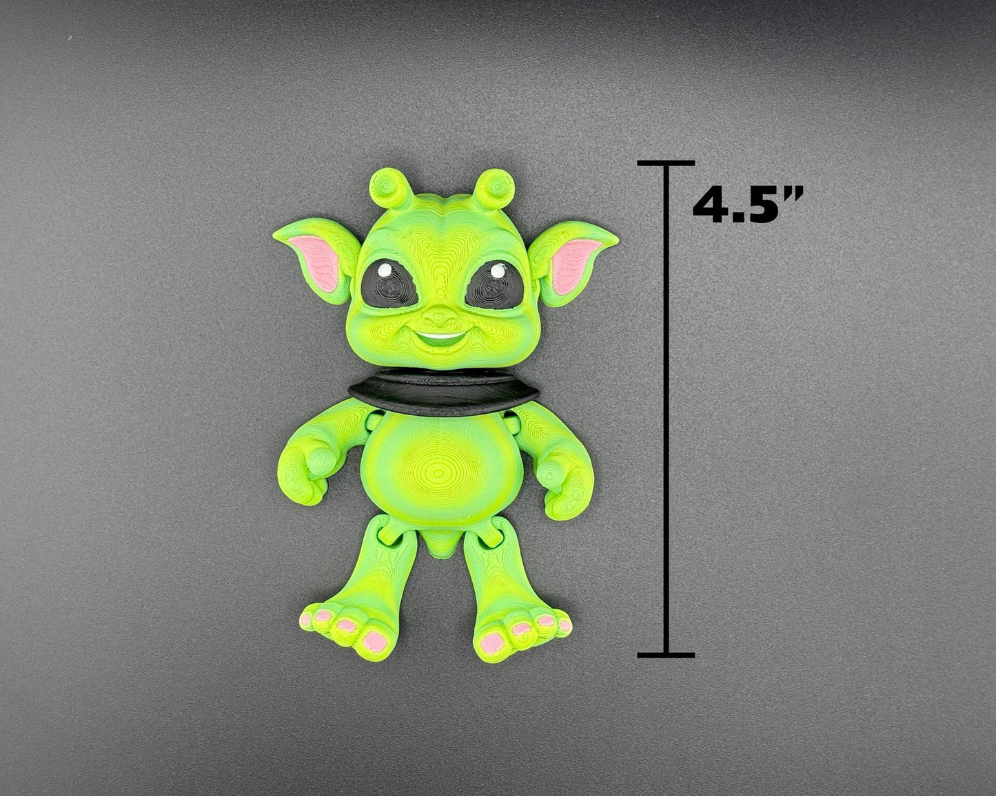 Baby Alien Fidget Friend | Large 3D Printed Articulating Flexi Alien Figure | Printverse Cute Alien | Baby Alien Gift | Stress Relief Toy
