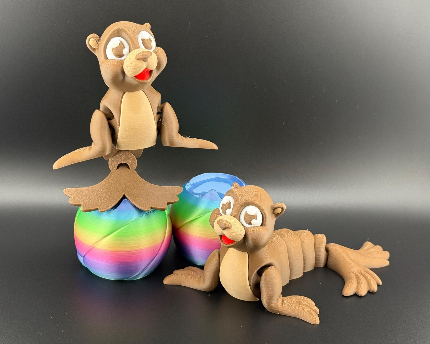 Sea Lion Fidget Friend with Beach Ball | 3D Printed Articulating Flexi Seal Figure | Printverse Cute Sea Lion Gift | Stress Relief Toy