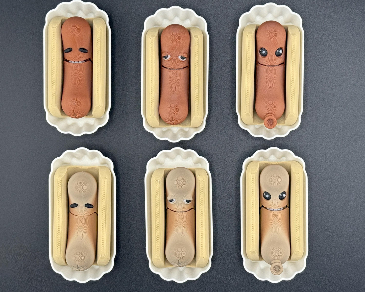 Lil Franky & The Mystery Meats Articulated Hot Dog | Magnetic Fidget | Keychain Version Available