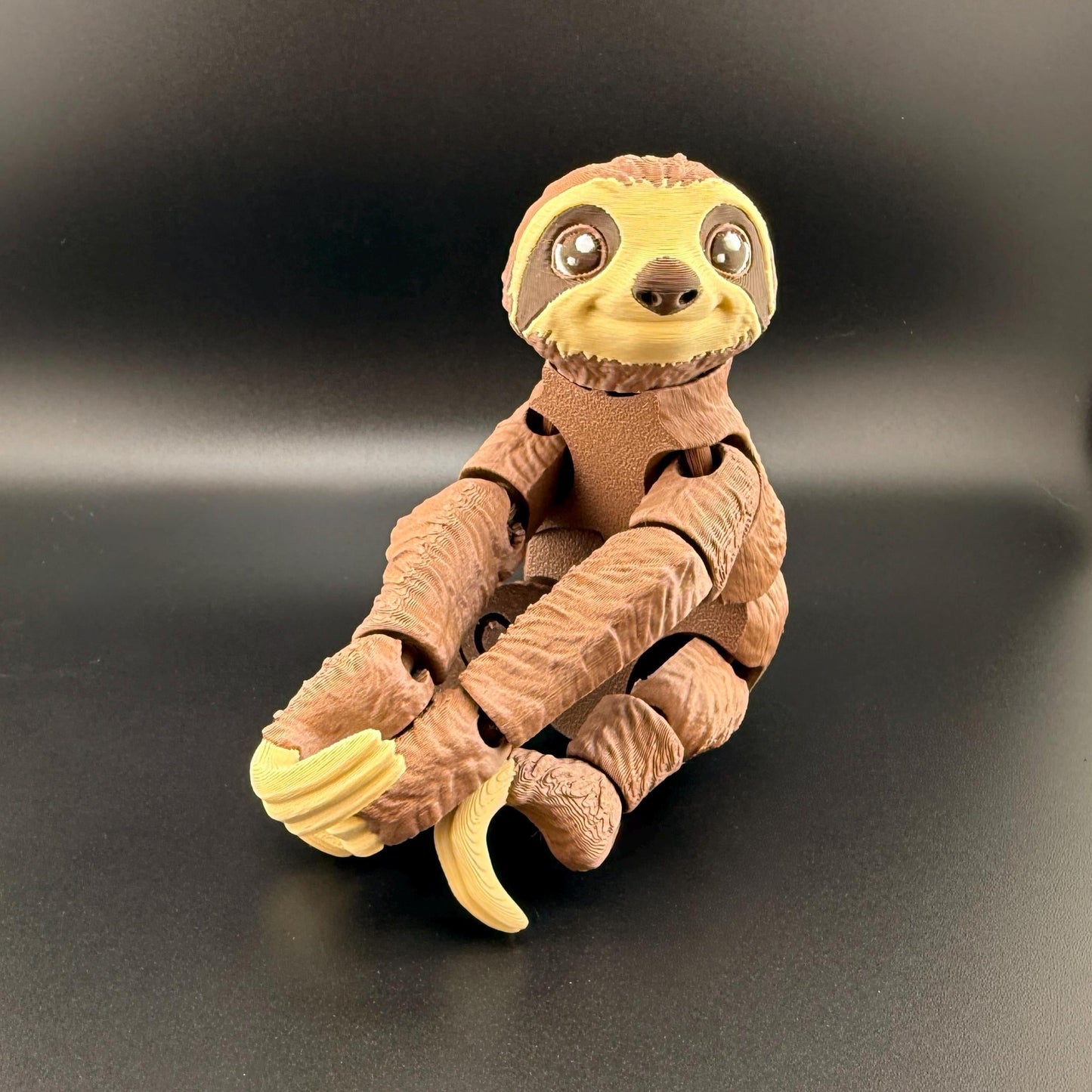Sloth Flexi Fidget Friend | 3D Printed Articulating Sloth Set | 3 Toed Hanging Sloth | Large Sloth & Tree | Unique Gift | Stress Relief