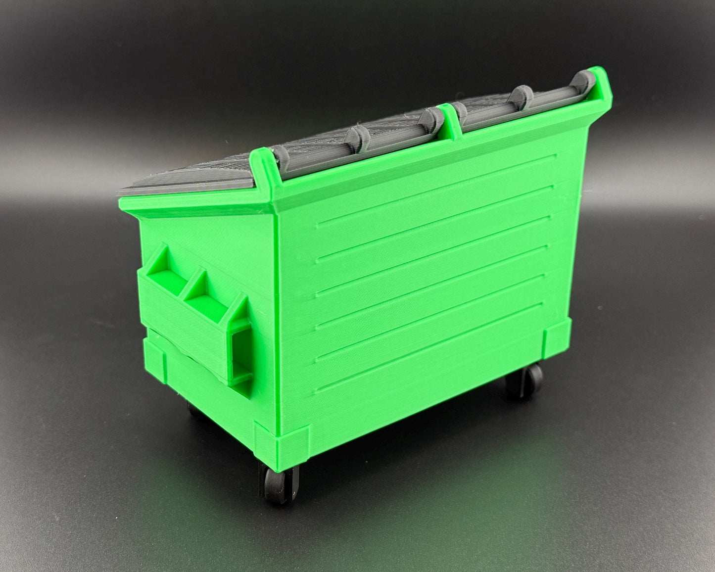 Trash Panda Dumpster Fidget Set | 3D Printed Articulated Raccoon and Opossum | Desktop Dumpster Fire Pen Holder | Unique Desk Decor