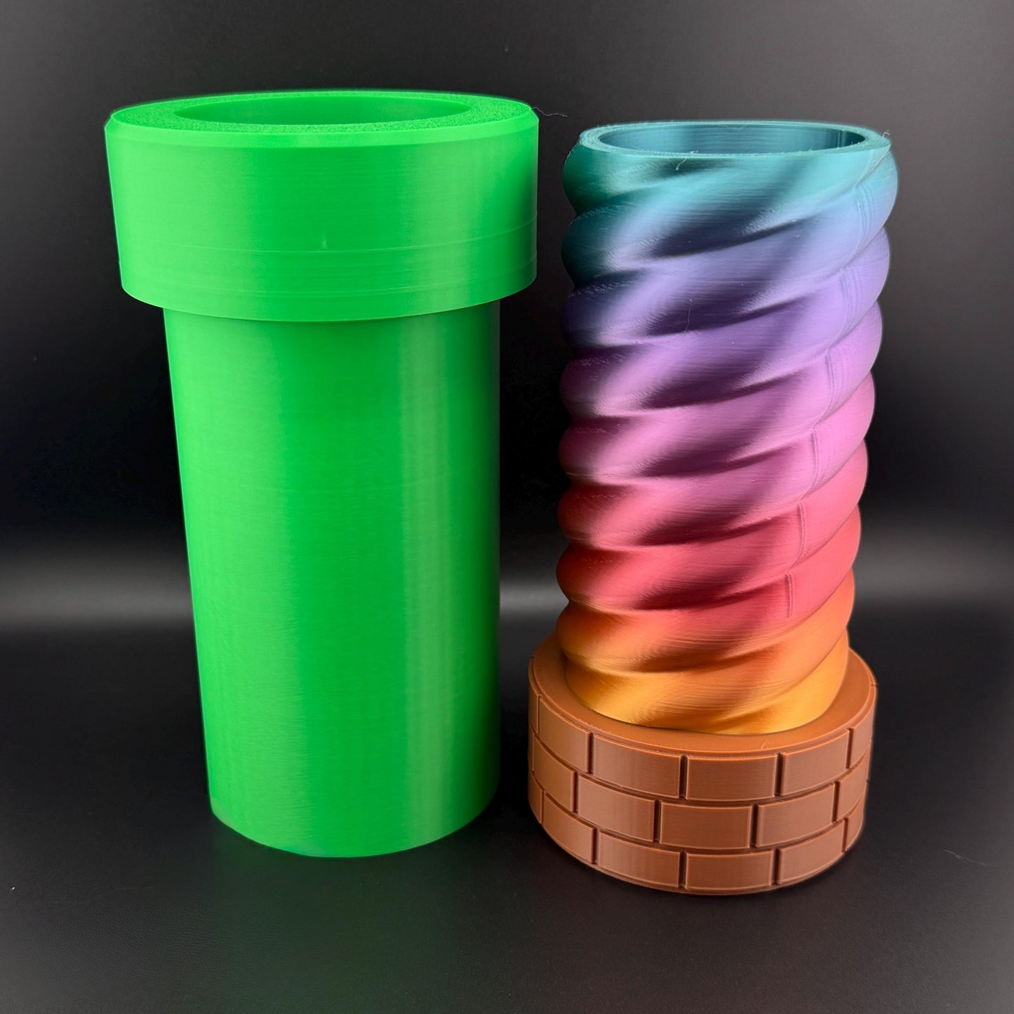 Secret Warp Pipe Container – 3D Printed Hidden Stash Box – Retro Game-Inspired Decor – Inspired by Super Mario | Rainbow Pride