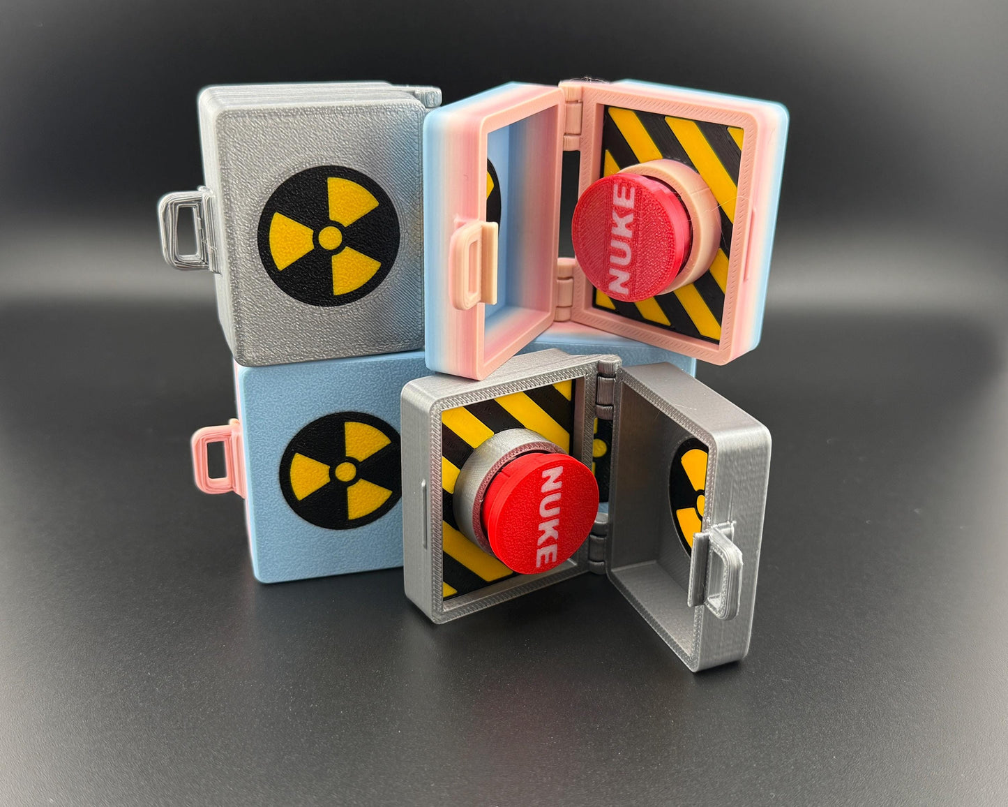 Nuke Briefcase Clicker Toy – Loud Mechanical Switch Fidget – Spy Toy, Desk Fidget, Stress Relief Gadget, Novelty Gift for Adults