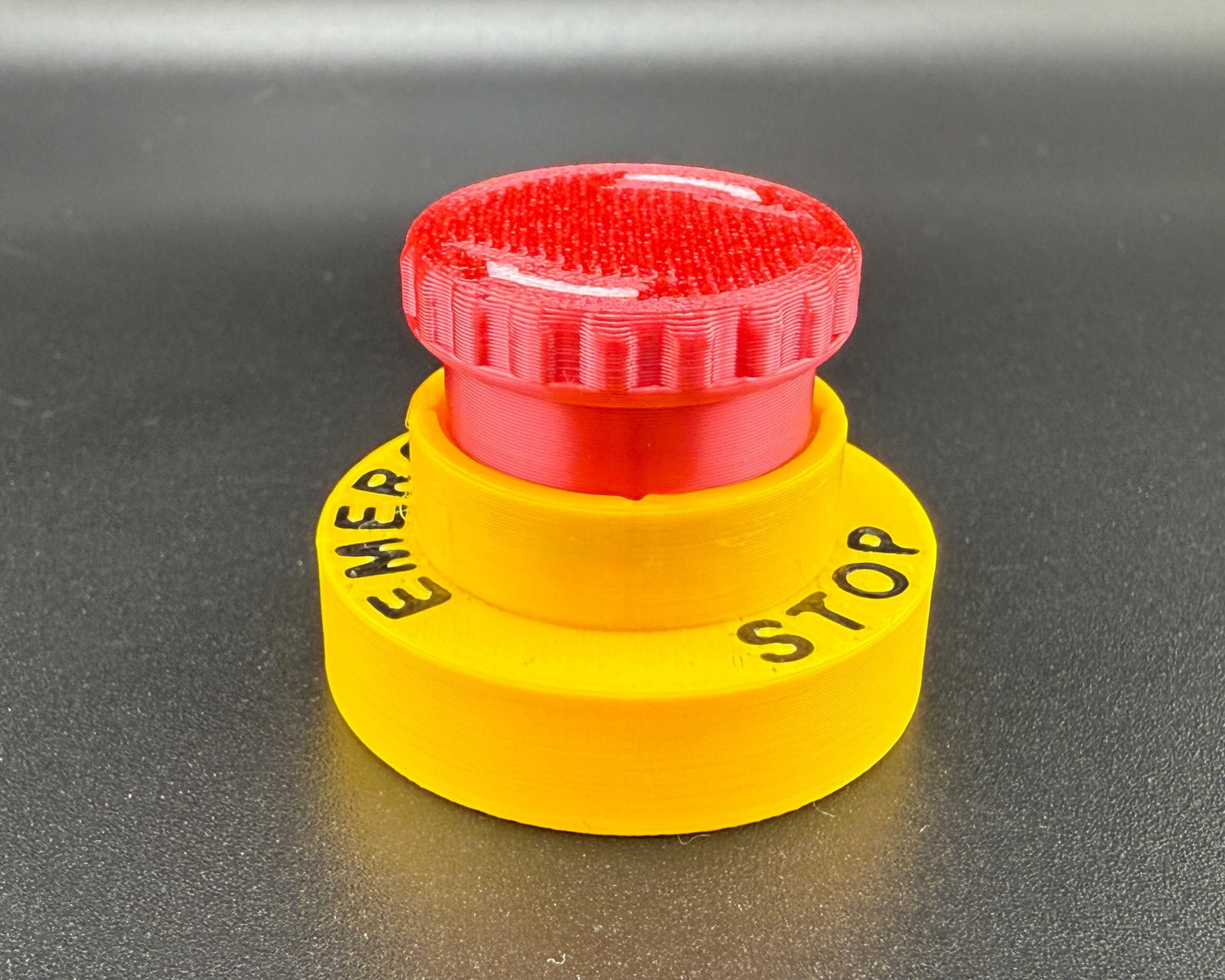 Emergency Stop Button Fidget Clicker Keychain, Loud Mechanical Switch, Stress Relief Gadget, Novelty Desk Toy, Fun Gift for Adults