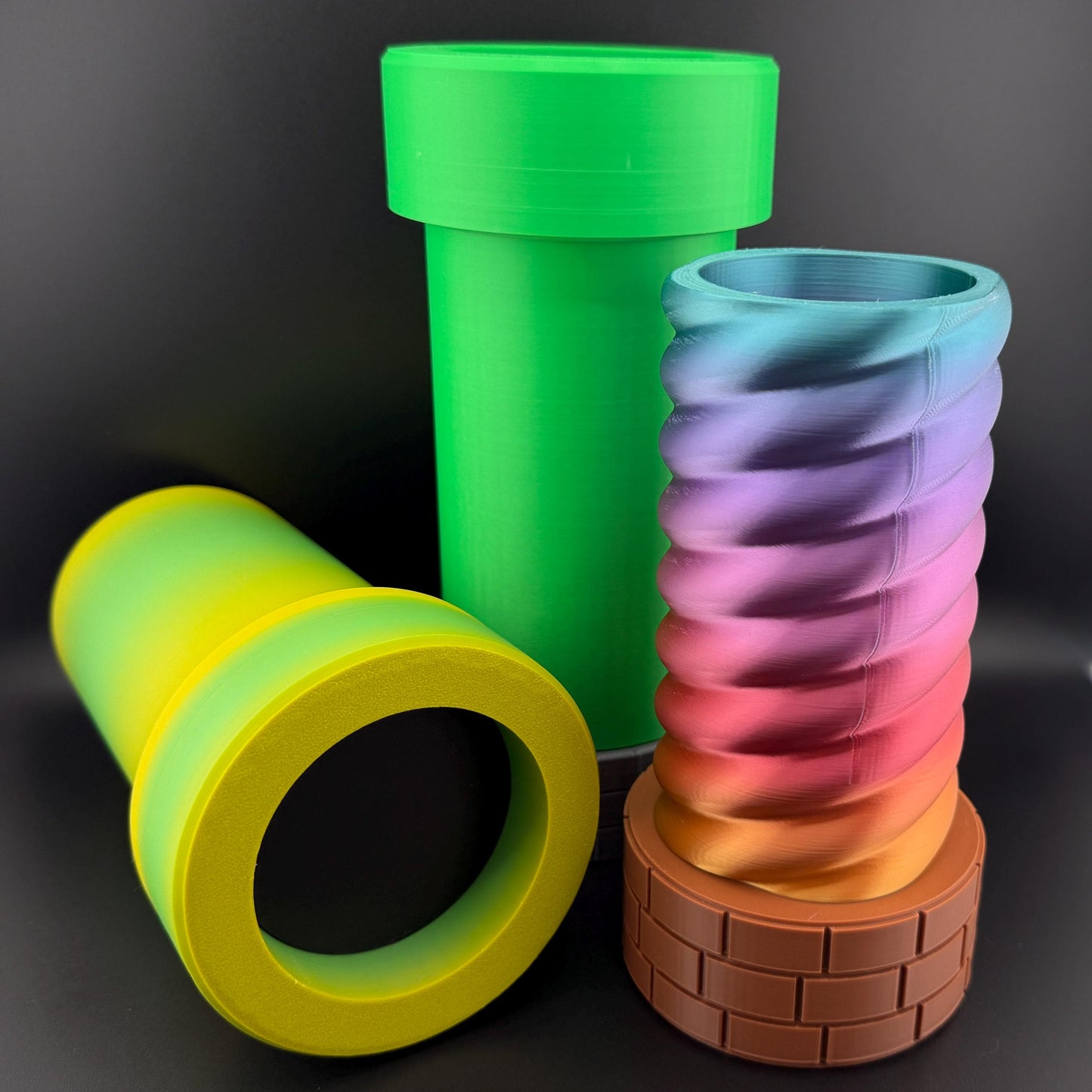 Secret Warp Pipe Container – 3D Printed Hidden Stash Box – Retro Game-Inspired Decor – Inspired by Super Mario | Rainbow Pride