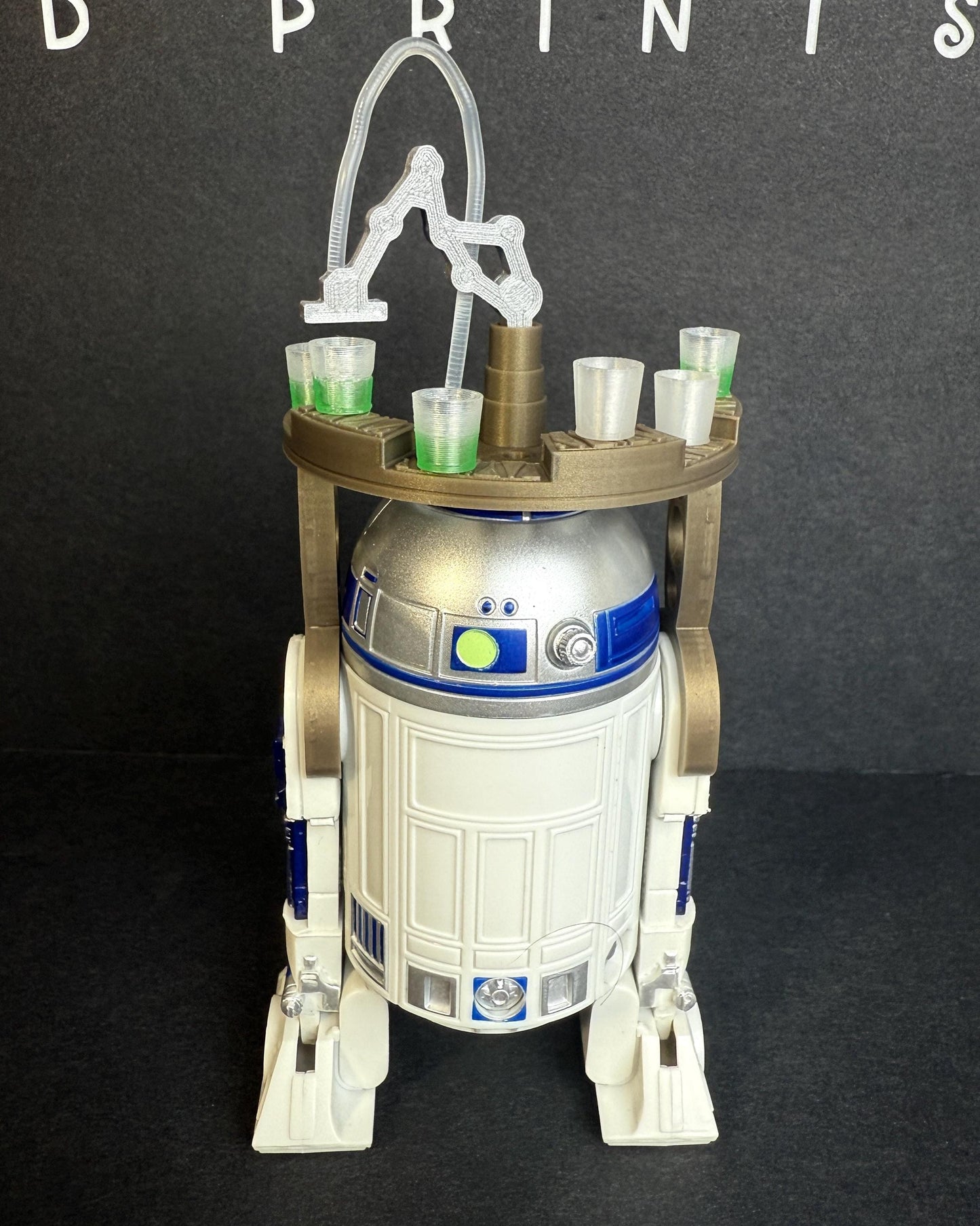 R2-D2 Drink Tray Accessory | 1/12 Scale Star Wars Black Series Add-On | Jabba’s Palace Scene Prop | Droid Diorama Display