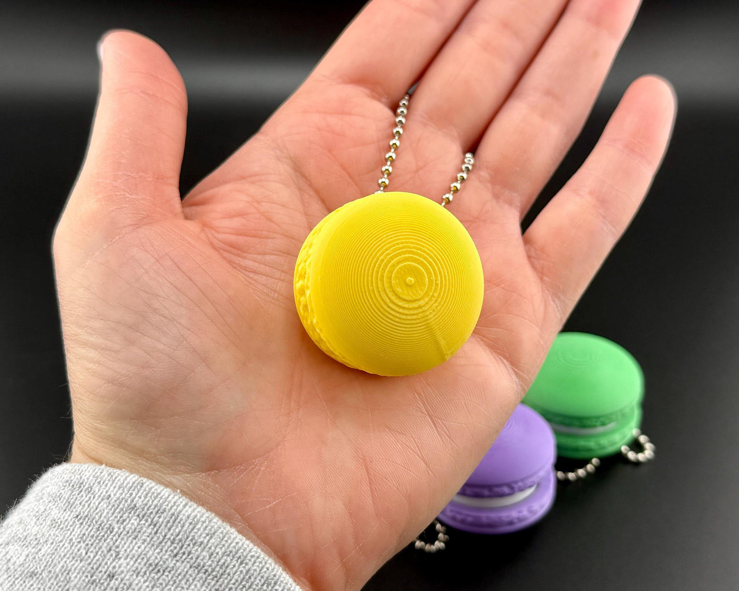 Macaron Clicker Fidget Keychain | 3D Printed Sensory Toy | Cute Stress Relief Gift for Desk, Bag, or Pocket | Clicky Keyring | Rainbow Pride